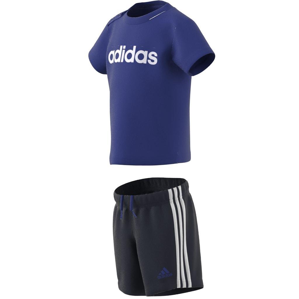 Unisex Kids Essentials Lineage Organic Cotton Tee and Shorts Set, Blue, A901_ONE, large image number 10