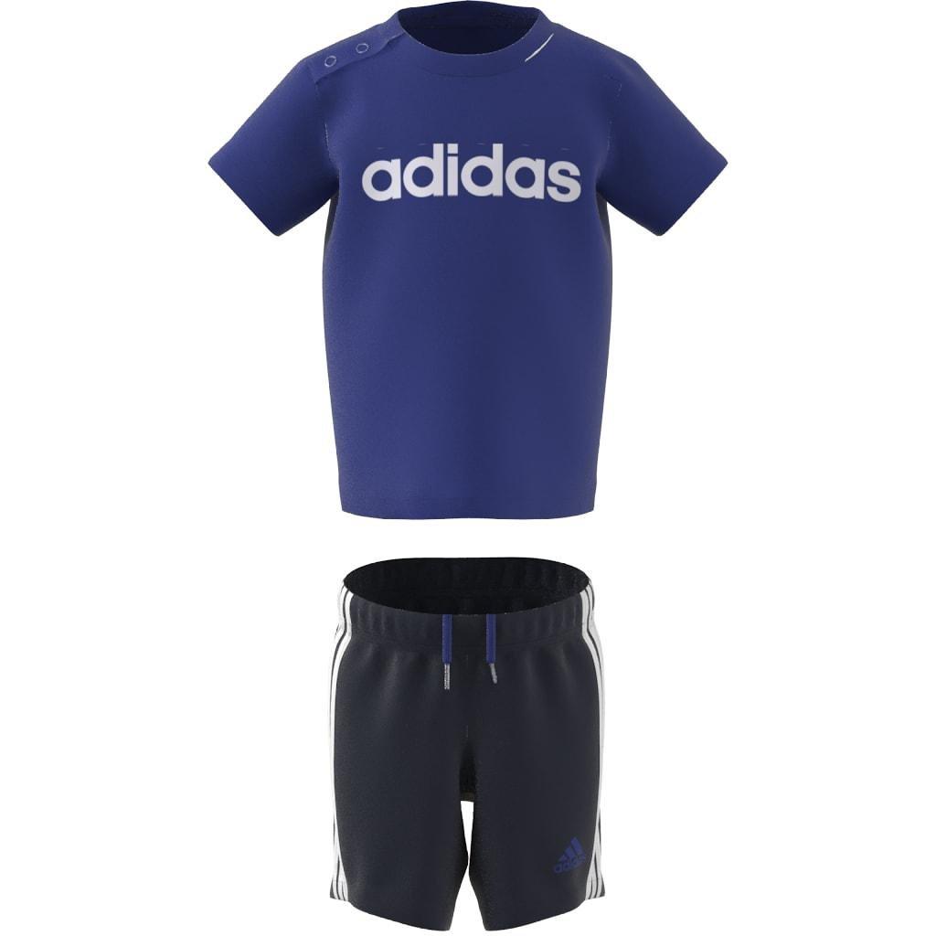 Unisex Kids Essentials Lineage Organic Cotton Tee and Shorts Set, Blue, , large image number 11