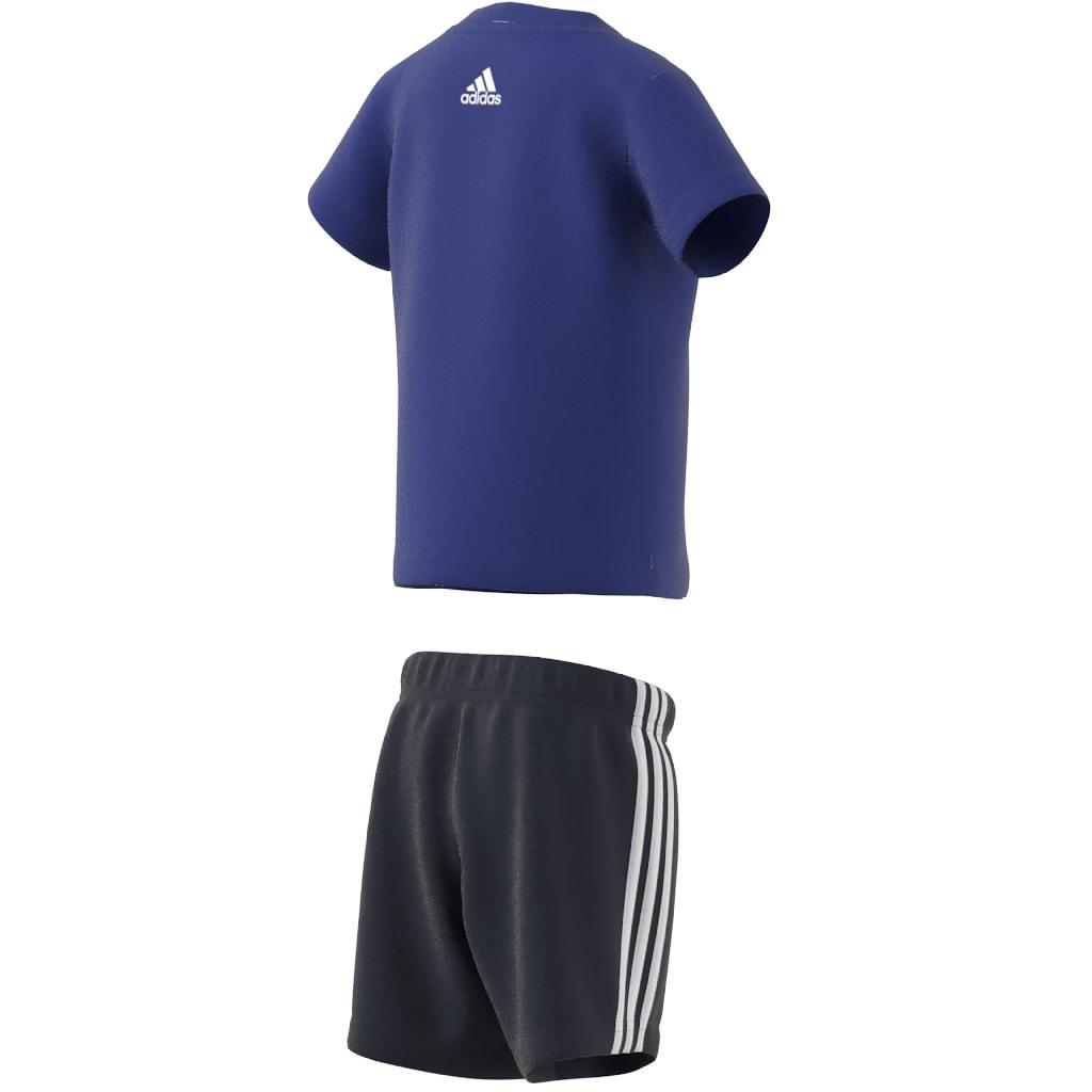 Unisex Kids Essentials Lineage Organic Cotton Tee and Shorts Set, Blue, , large image number 12