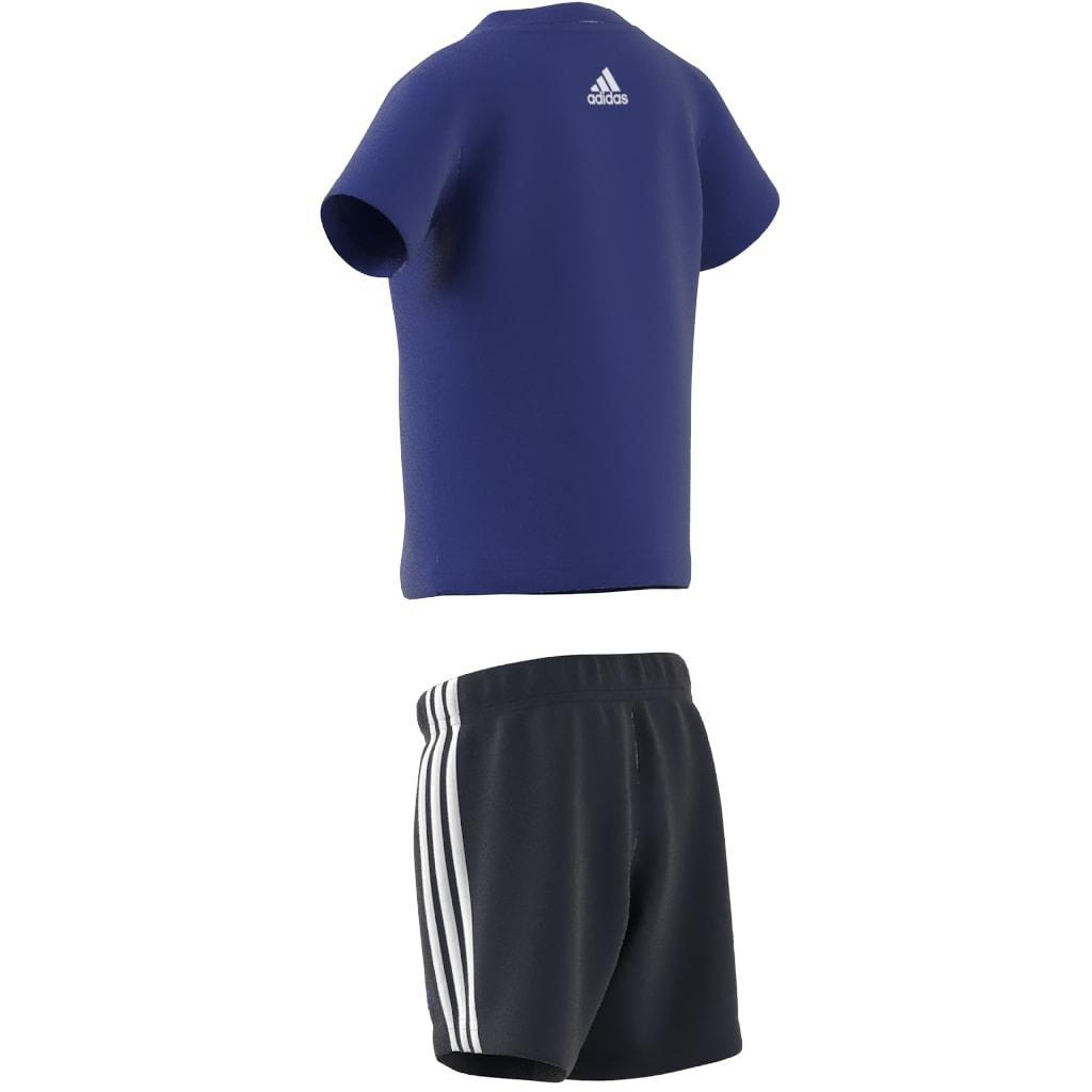 Unisex Kids Essentials Lineage Organic Cotton Tee and Shorts Set, Blue, , large image number 13