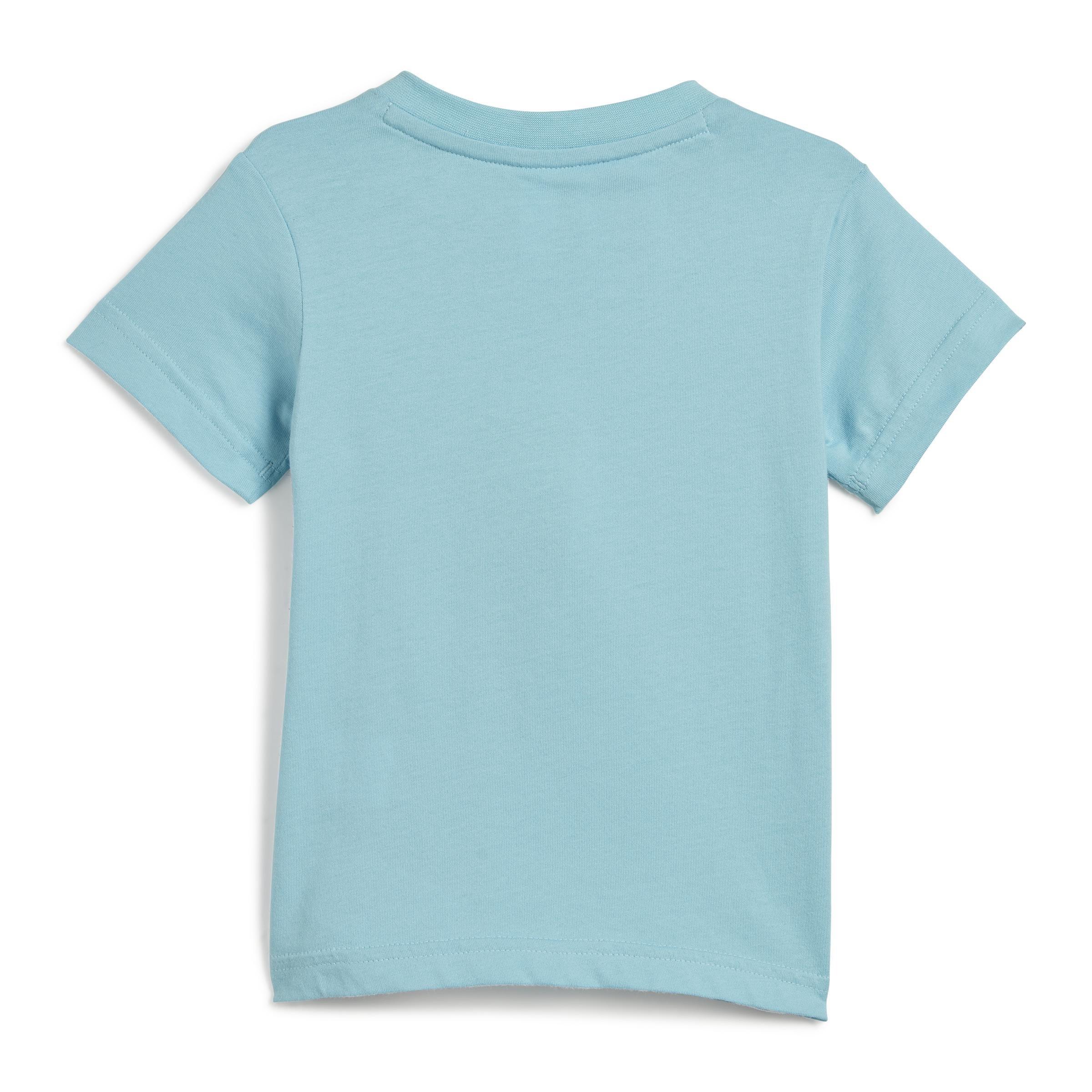 Unisex Kids Essentials Organic Cotton Tee and Shorts Set, Blue, A901_ONE, large image number 2