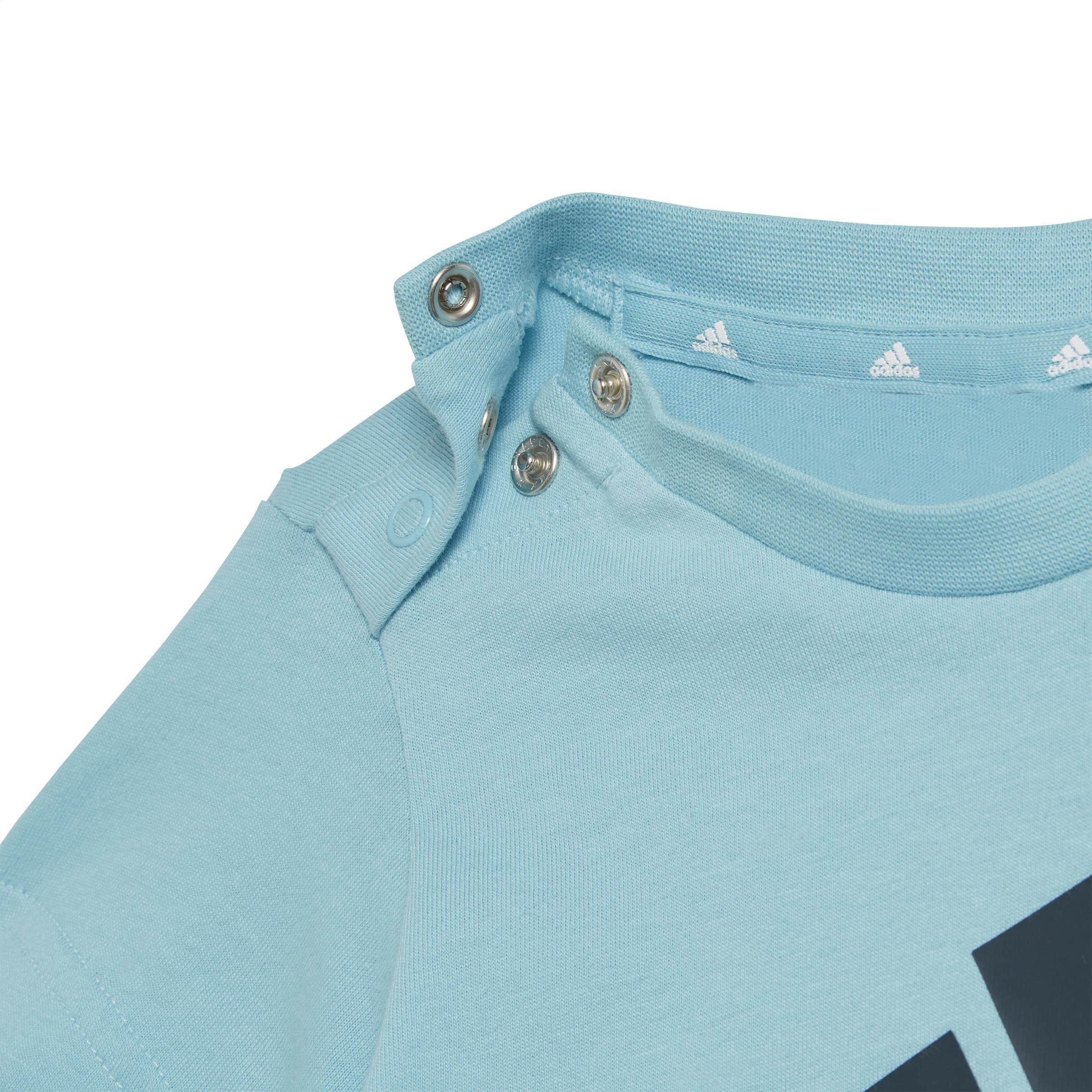 Unisex Kids Essentials Organic Cotton Tee and Shorts Set, Blue, A901_ONE, large image number 5