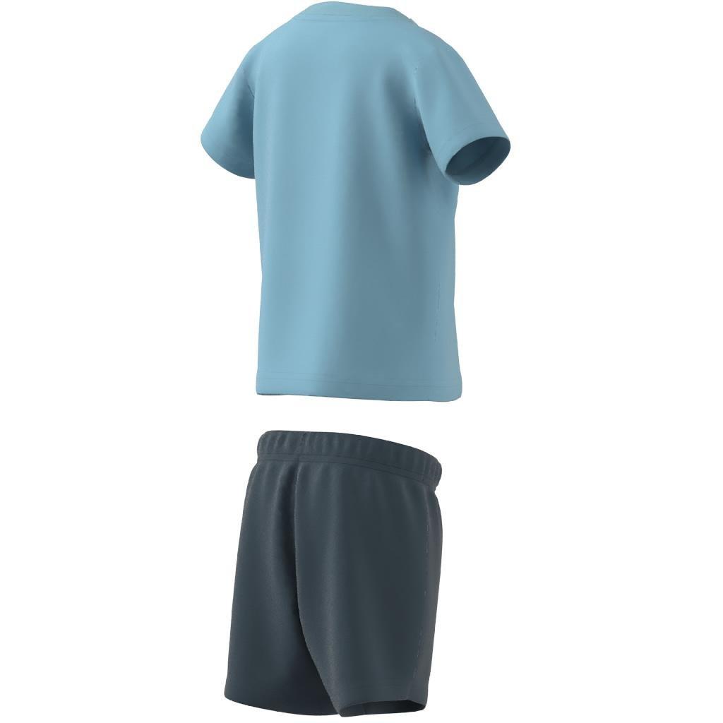 Unisex Kids Essentials Organic Cotton Tee and Shorts Set, Blue, A901_ONE, large image number 7