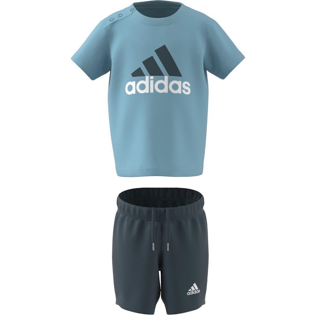 Unisex Kids Essentials Organic Cotton Tee and Shorts Set, Blue, A901_ONE, large image number 8