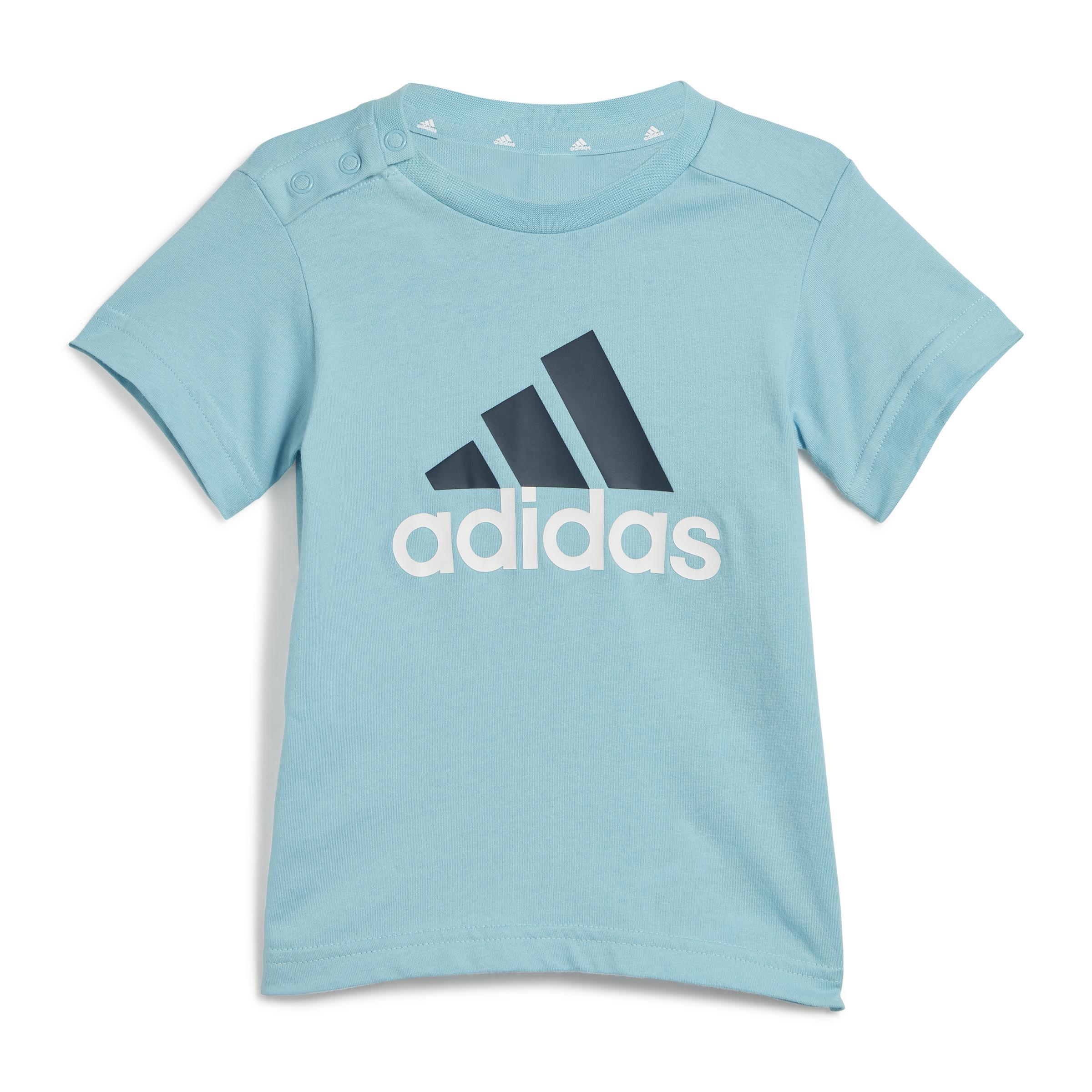 Unisex Kids Essentials Organic Cotton Tee and Shorts Set, Blue, A901_ONE, large image number 9