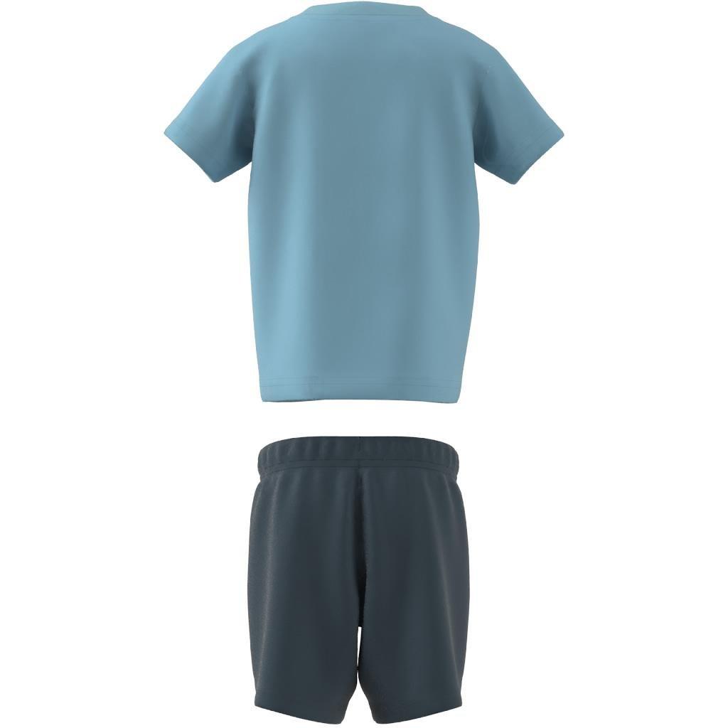 Unisex Kids Essentials Organic Cotton Tee and Shorts Set, Blue, A901_ONE, large image number 11