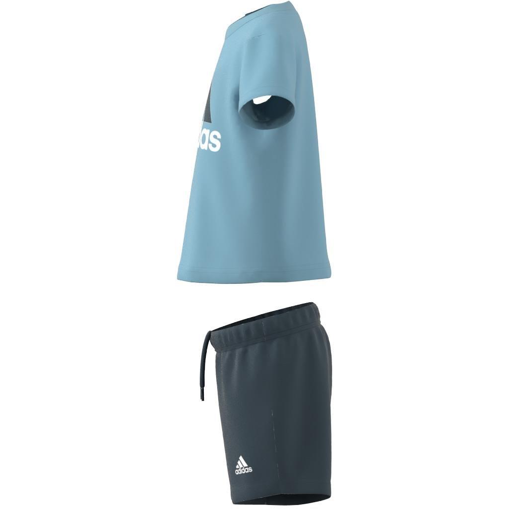 Unisex Kids Essentials Organic Cotton Tee and Shorts Set, Blue, A901_ONE, large image number 12
