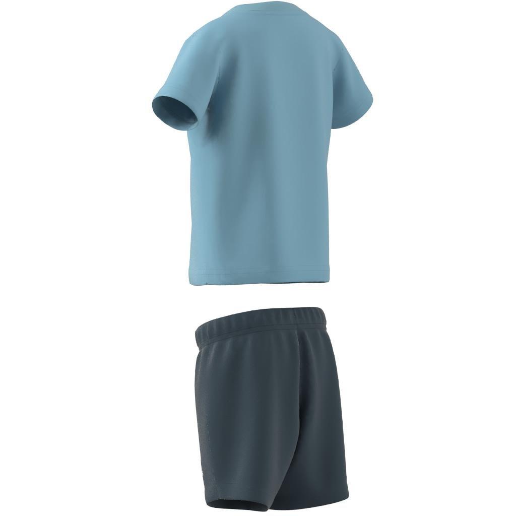 Unisex Kids Essentials Organic Cotton Tee and Shorts Set, Blue, A901_ONE, large image number 13