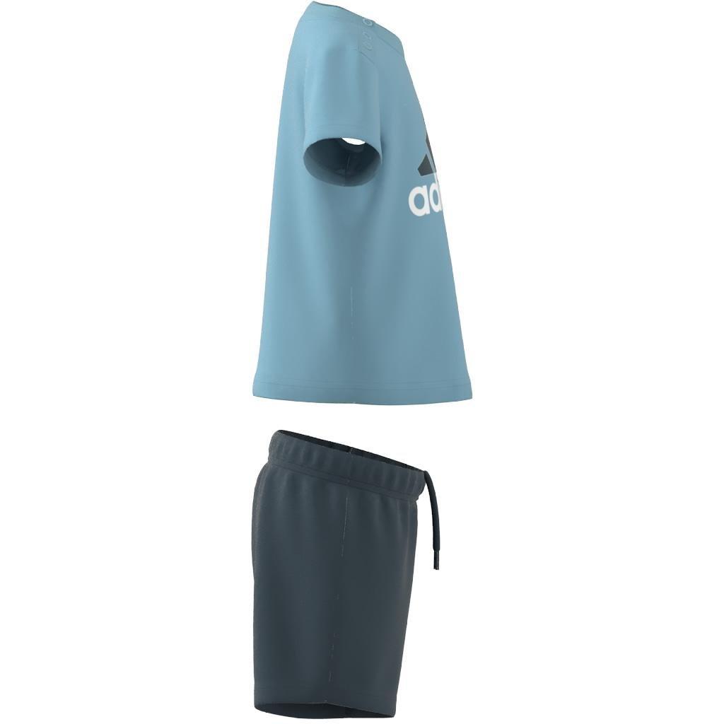 Unisex Kids Essentials Organic Cotton Tee and Shorts Set, Blue, A901_ONE, large image number 14