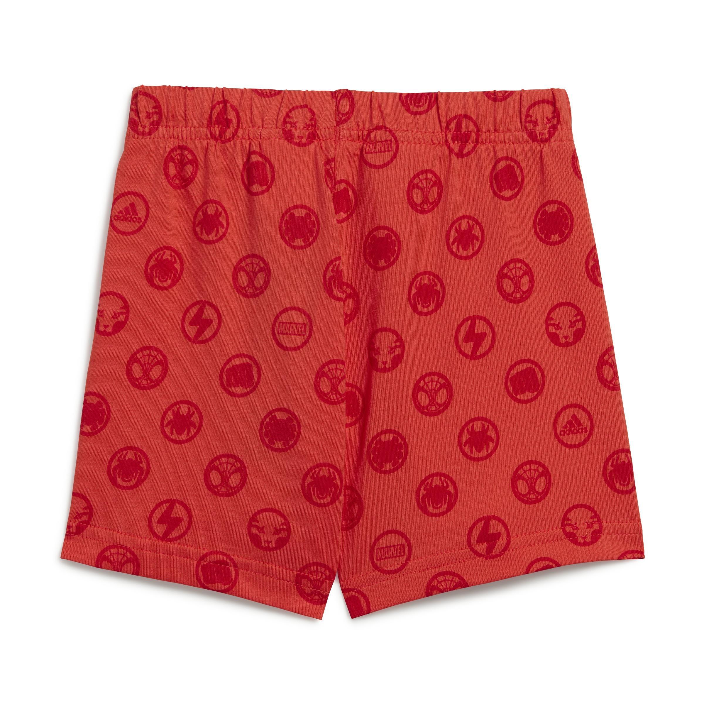 Unisex Kids Marvel Spider-Man Tee And Shorts Set, White, A901_ONE, large image number 2