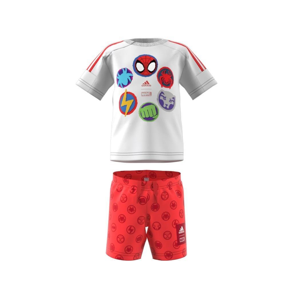Unisex Kids Marvel Spider-Man Tee And Shorts Set, White, A901_ONE, large image number 13