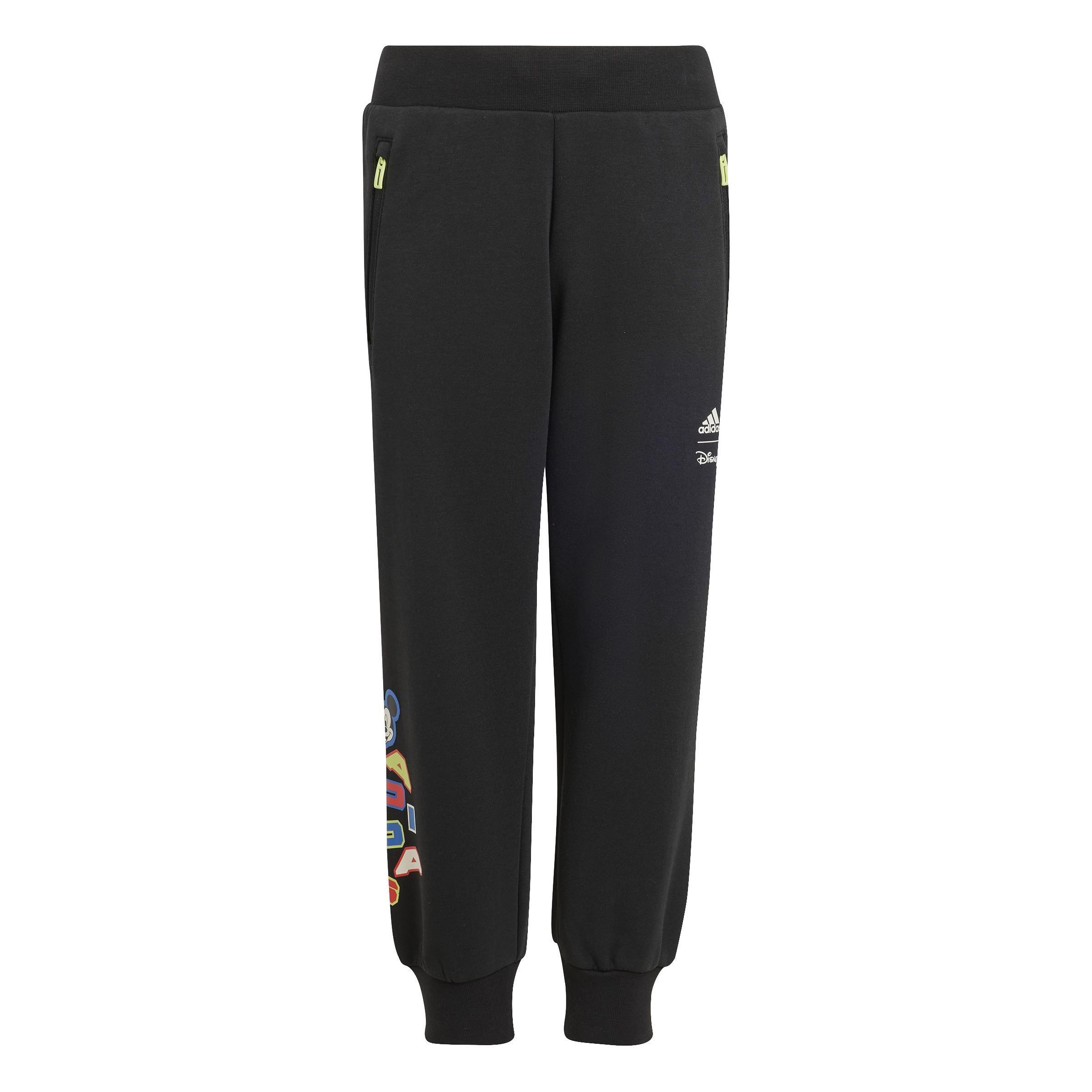 Unisex Kids Disney Mickey Mouse Tracksuit Bottoms, Black, A901_ONE, large image number 0