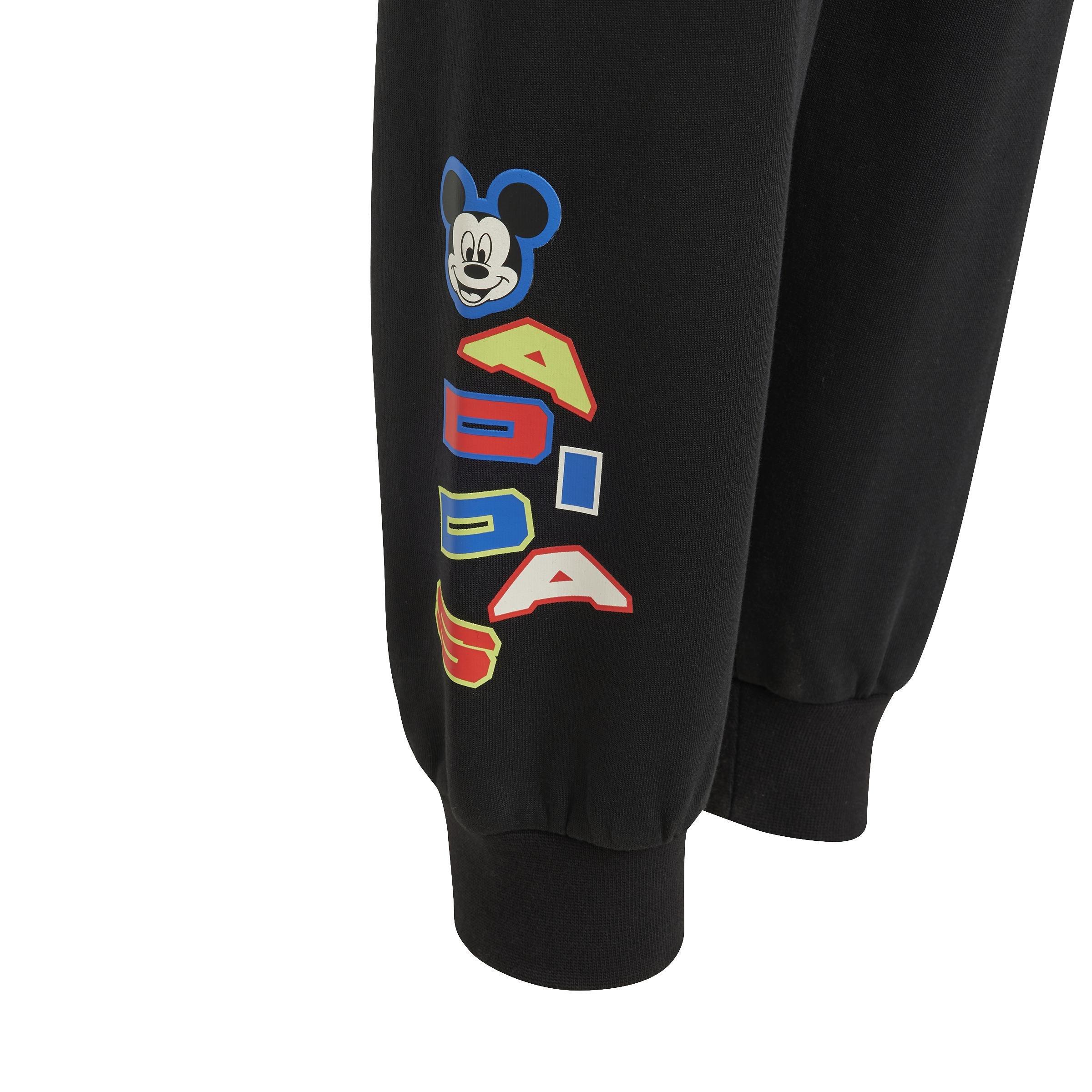 Unisex Disney Mickey Mouse Tracksuit Bottoms, Black, A901_ONE, large image number 5