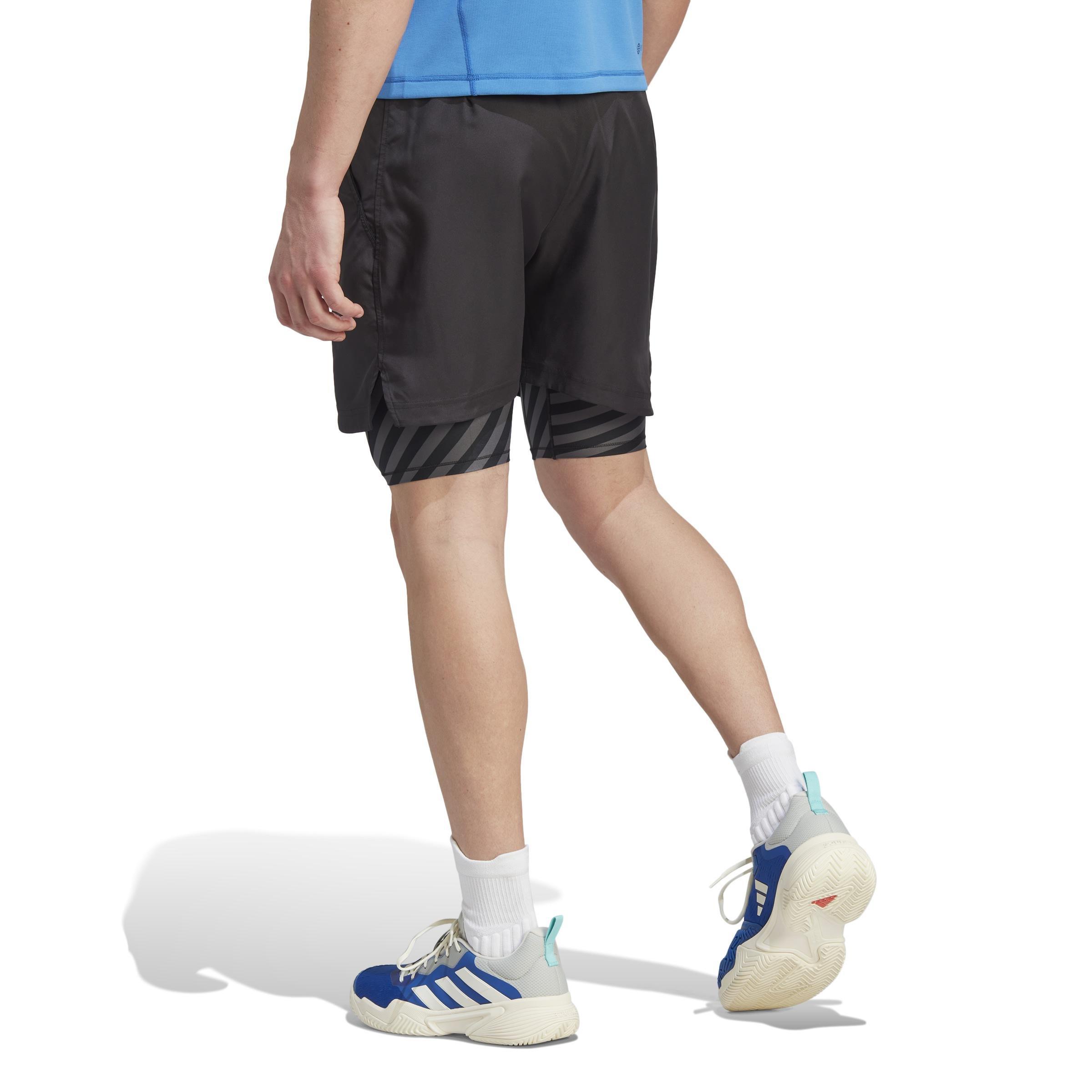 Tennis Aeroready Two-In-One Pro Shorts, Black, A901_ONE, large image number 1