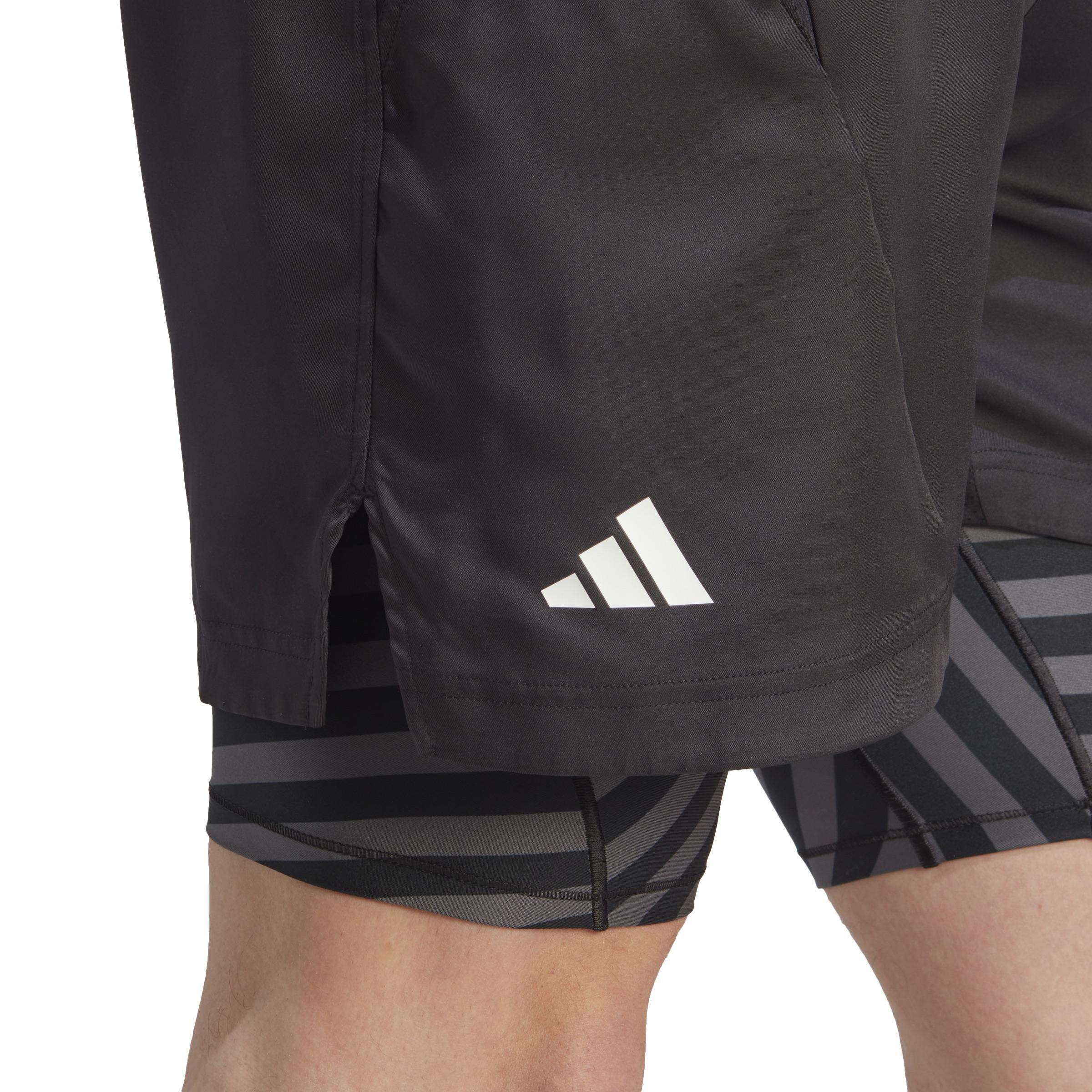 Tennis Aeroready Two-In-One Pro Shorts, Black, A901_ONE, large image number 2