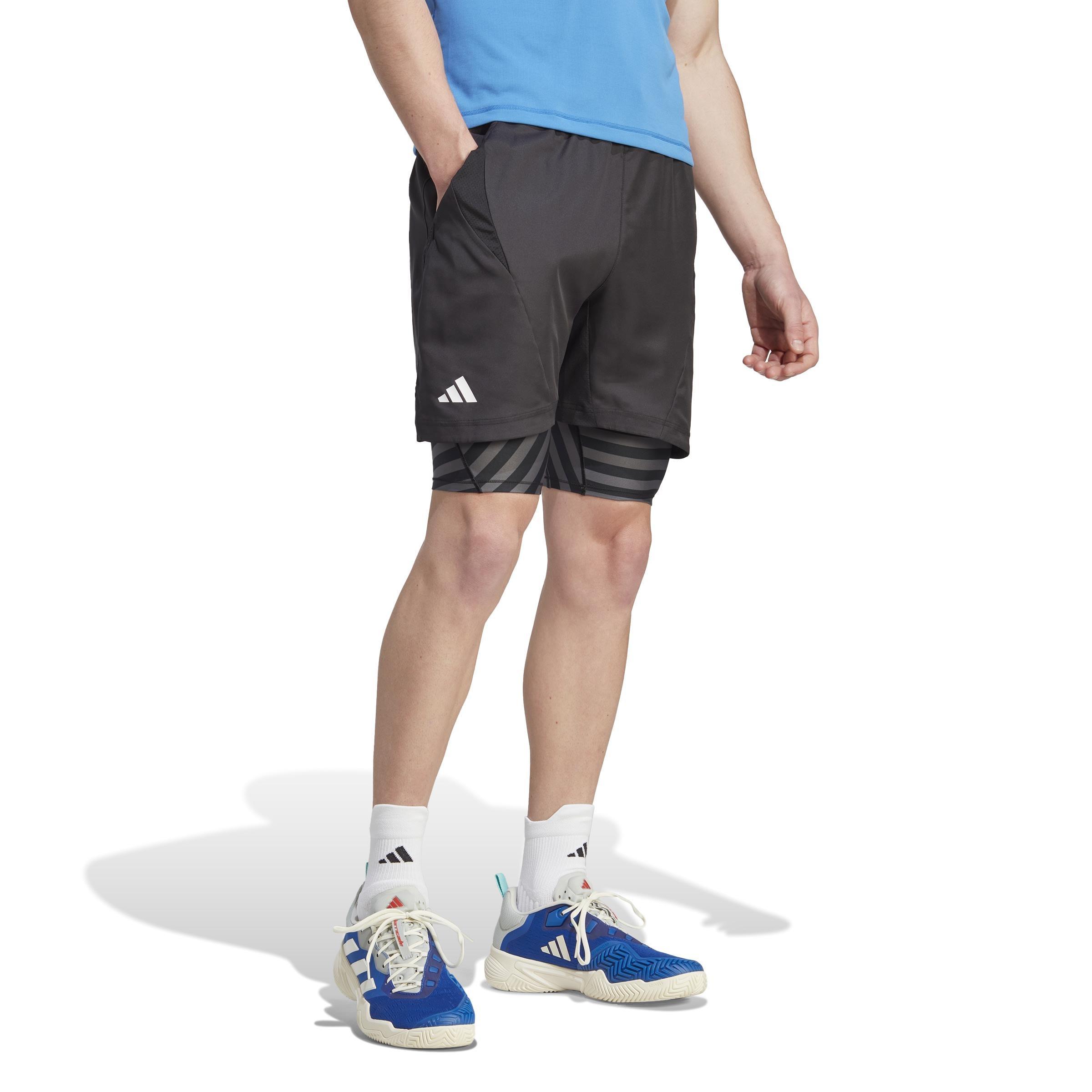 Tennis Aeroready Two-In-One Pro Shorts, Black, , large image number 4