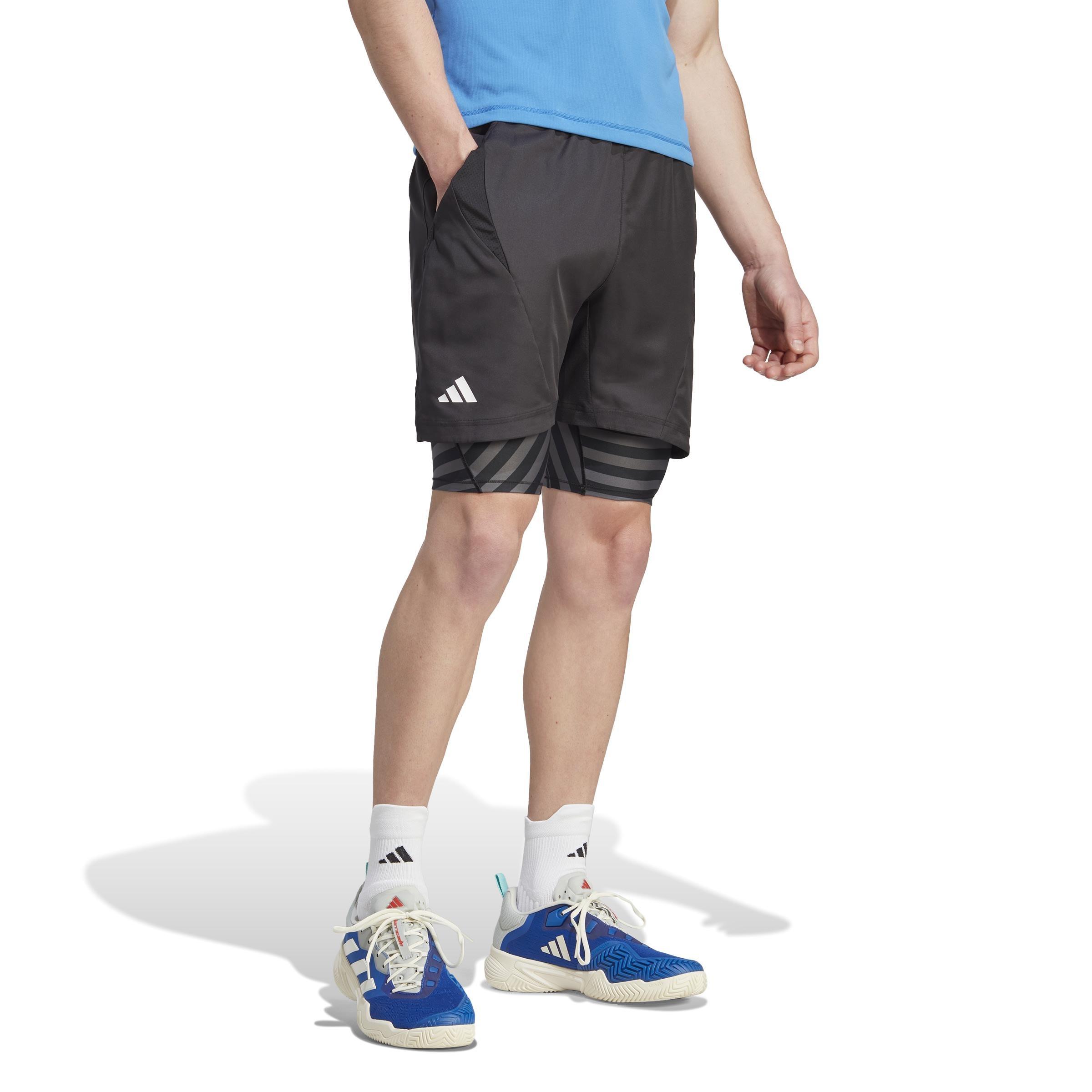 Tennis Aeroready Two-In-One Pro Shorts, Black, A901_ONE, large image number 4