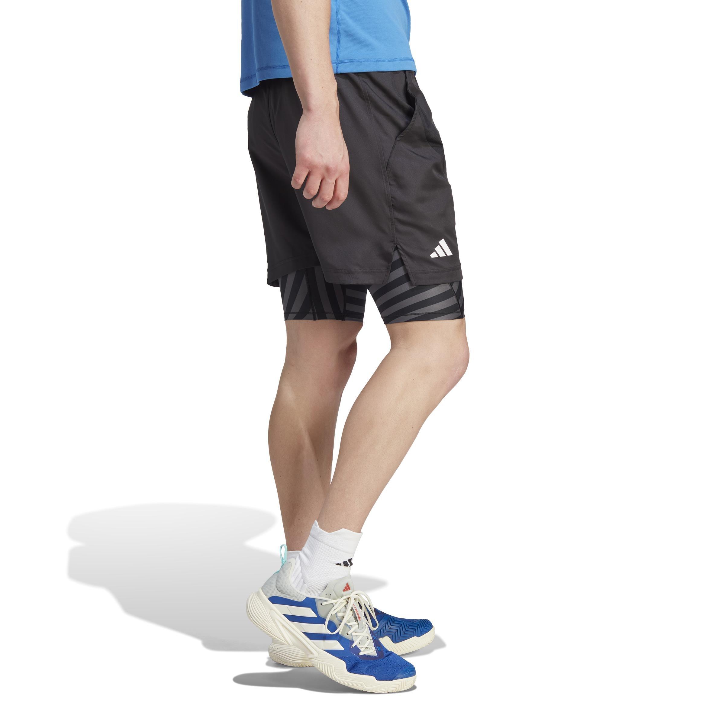 Tennis Aeroready Two-In-One Pro Shorts, Black, A901_ONE, large image number 12