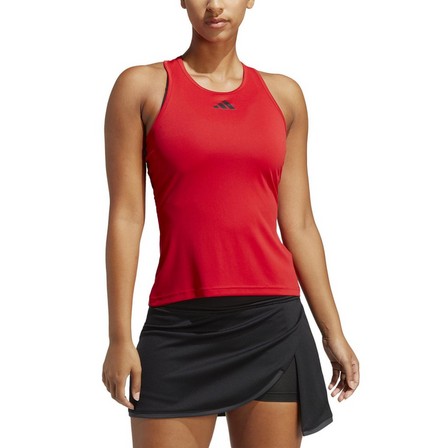 Women Club Tennis Tank Top, Red, A901_ONE, large image number 2