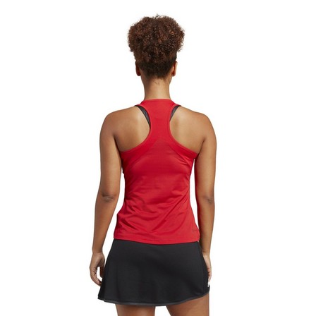 Women Club Tennis Tank Top, Red, A901_ONE, large image number 3