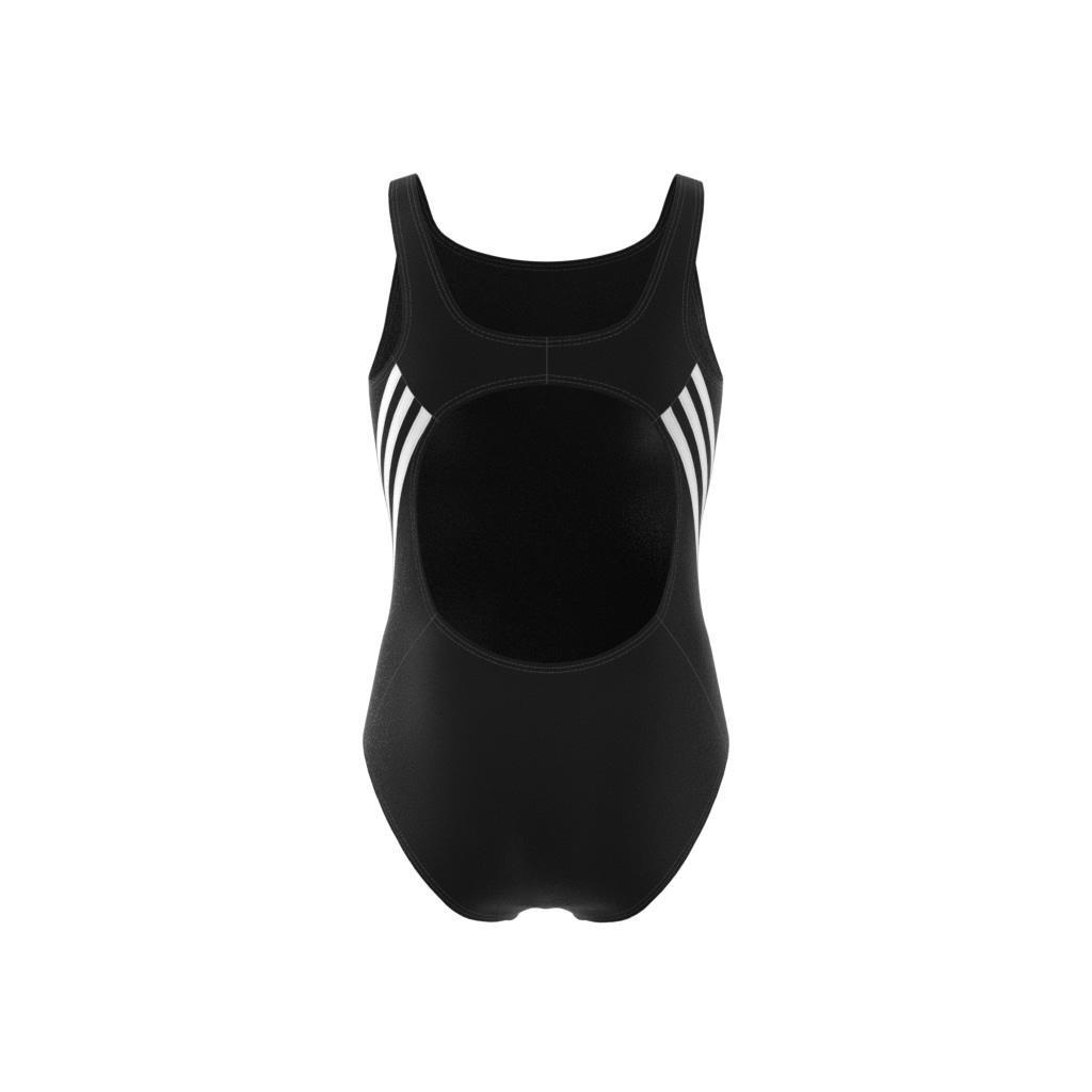 Kids 3-Stripes Swimsuit, Black, A901_ONE, large image number 7