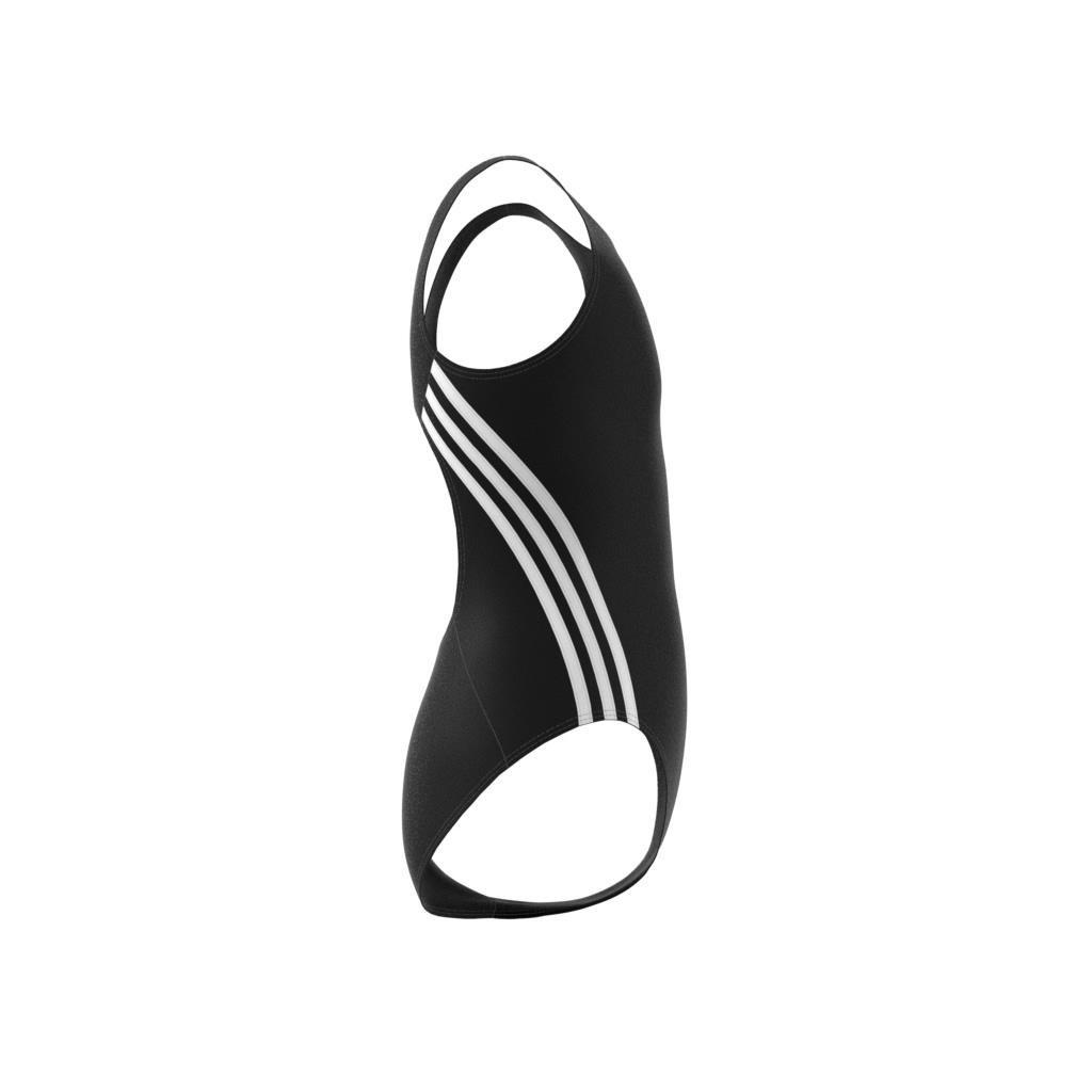 Kids 3-Stripes Swimsuit, Black, A901_ONE, large image number 9