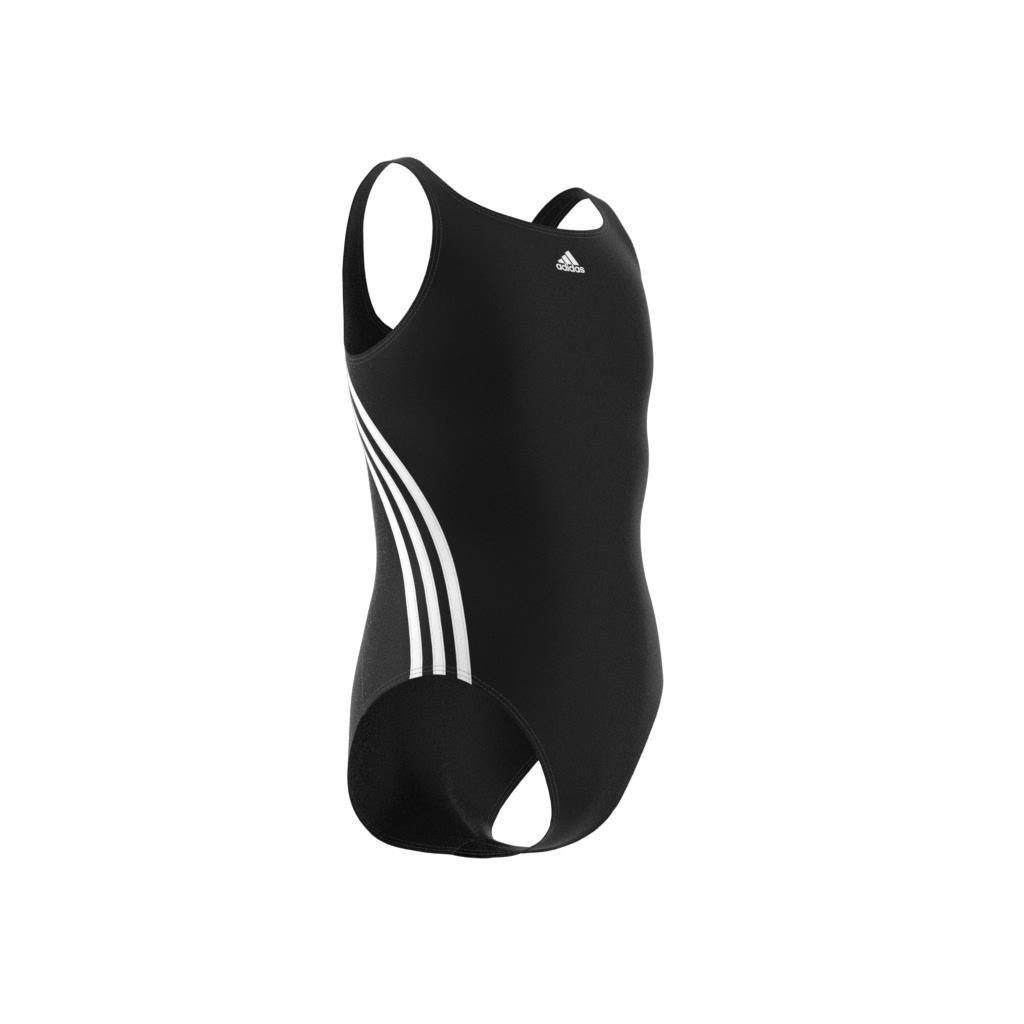 Kids 3-Stripes Swimsuit, Black, A901_ONE, large image number 12