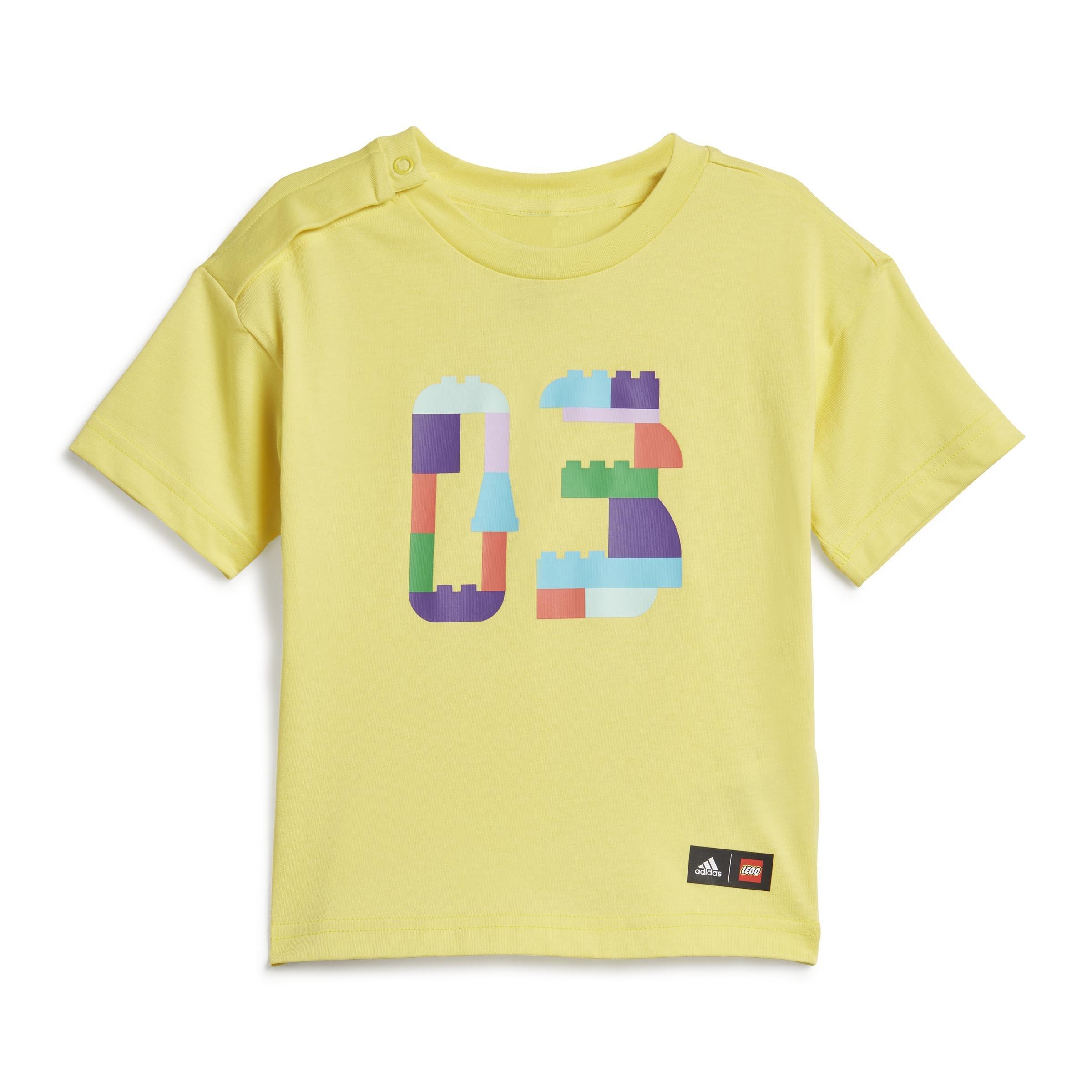 Unisex Kids Classic Lego Tee And Short Leggings Set, Yellow, A901_ONE, large image number 9