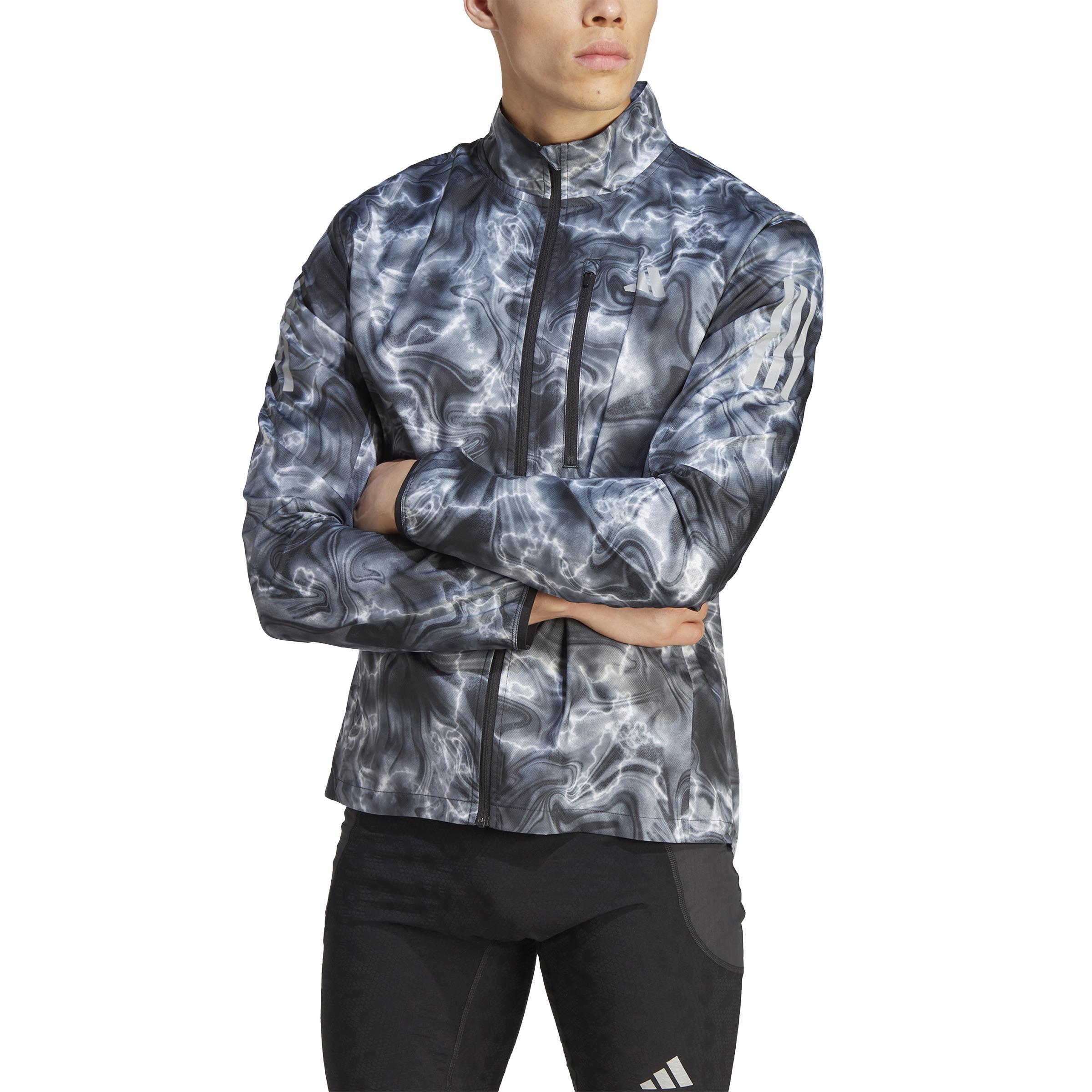 Own The Run Allover Print Jacket, White, A901_ONE, large image number 2