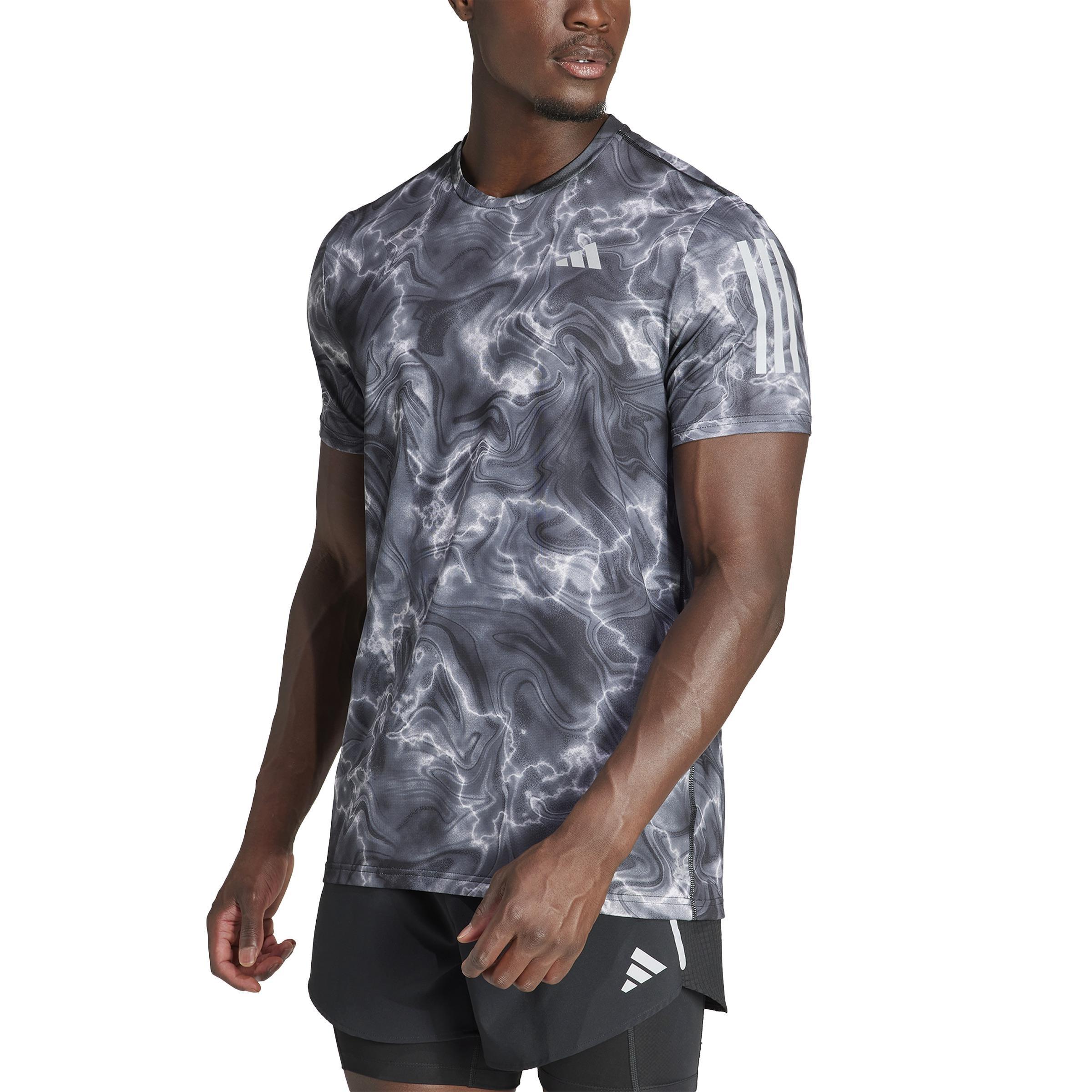 Own The Run Allover Print T-Shirt, White, A901_ONE, large image number 0