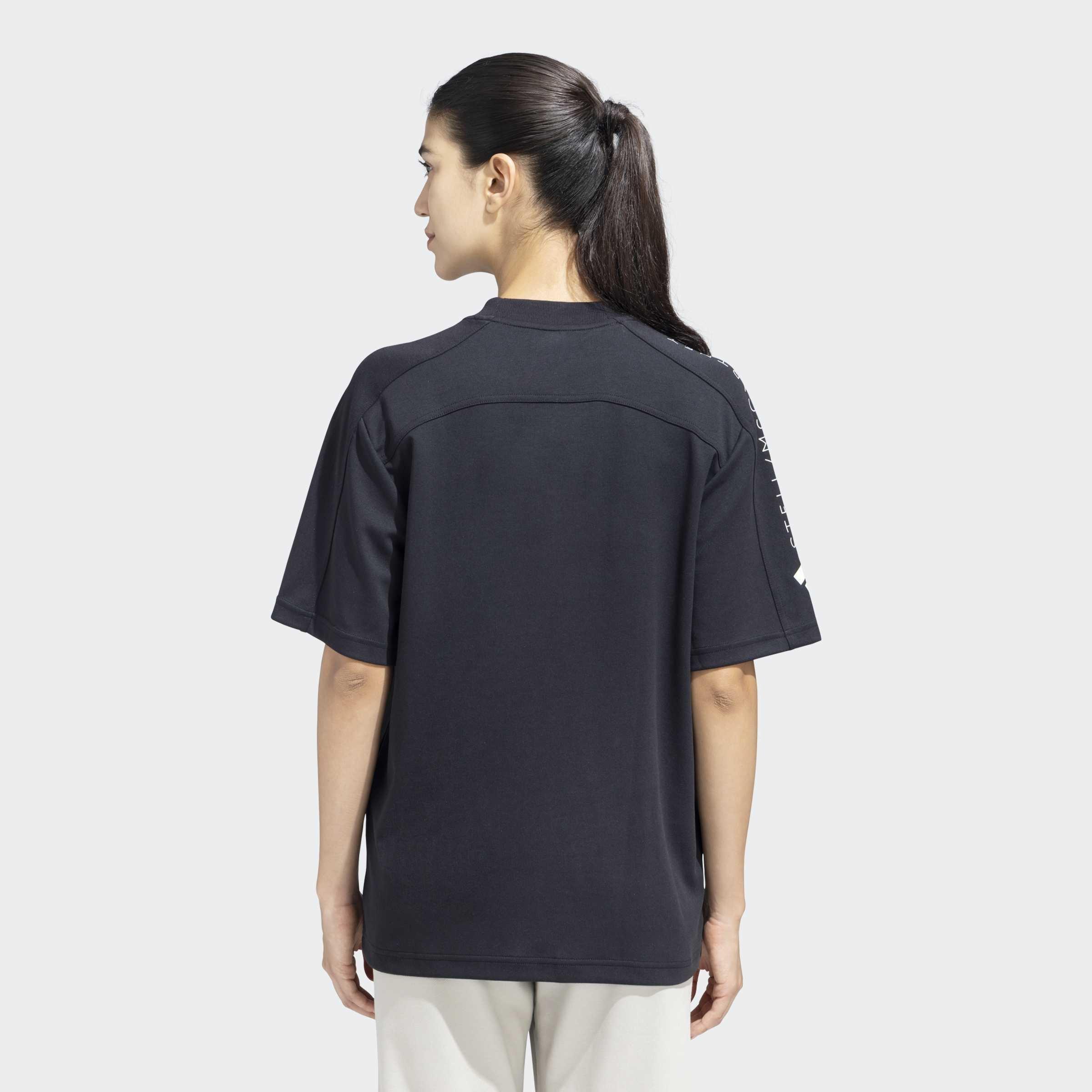 Adidas By Stella Mccartney Logo T-Shirt, Black, A901_ONE, large image number 2