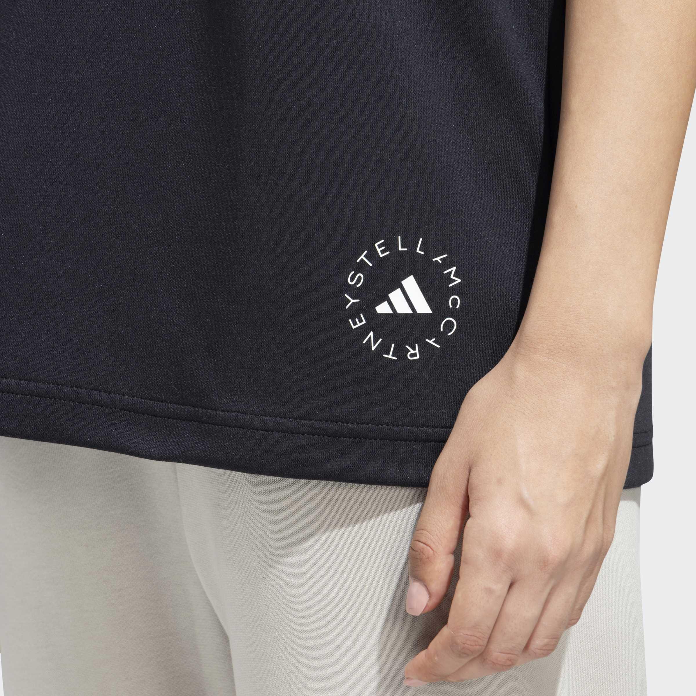 Adidas By Stella Mccartney Logo T-Shirt, Black, A901_ONE, large image number 4