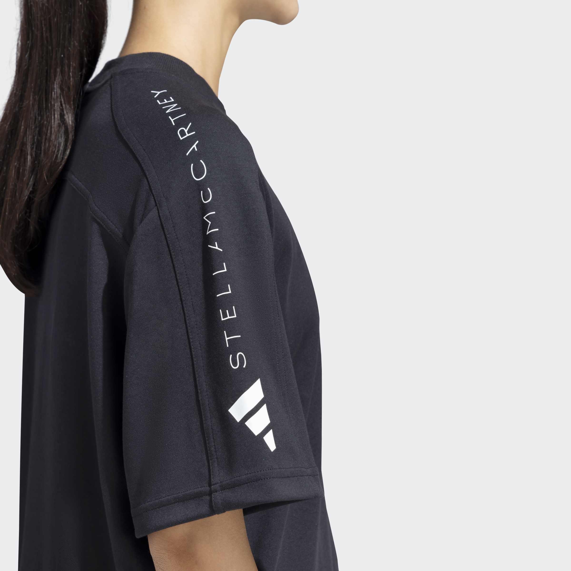 Adidas By Stella Mccartney Logo T-Shirt, Black, A901_ONE, large image number 5
