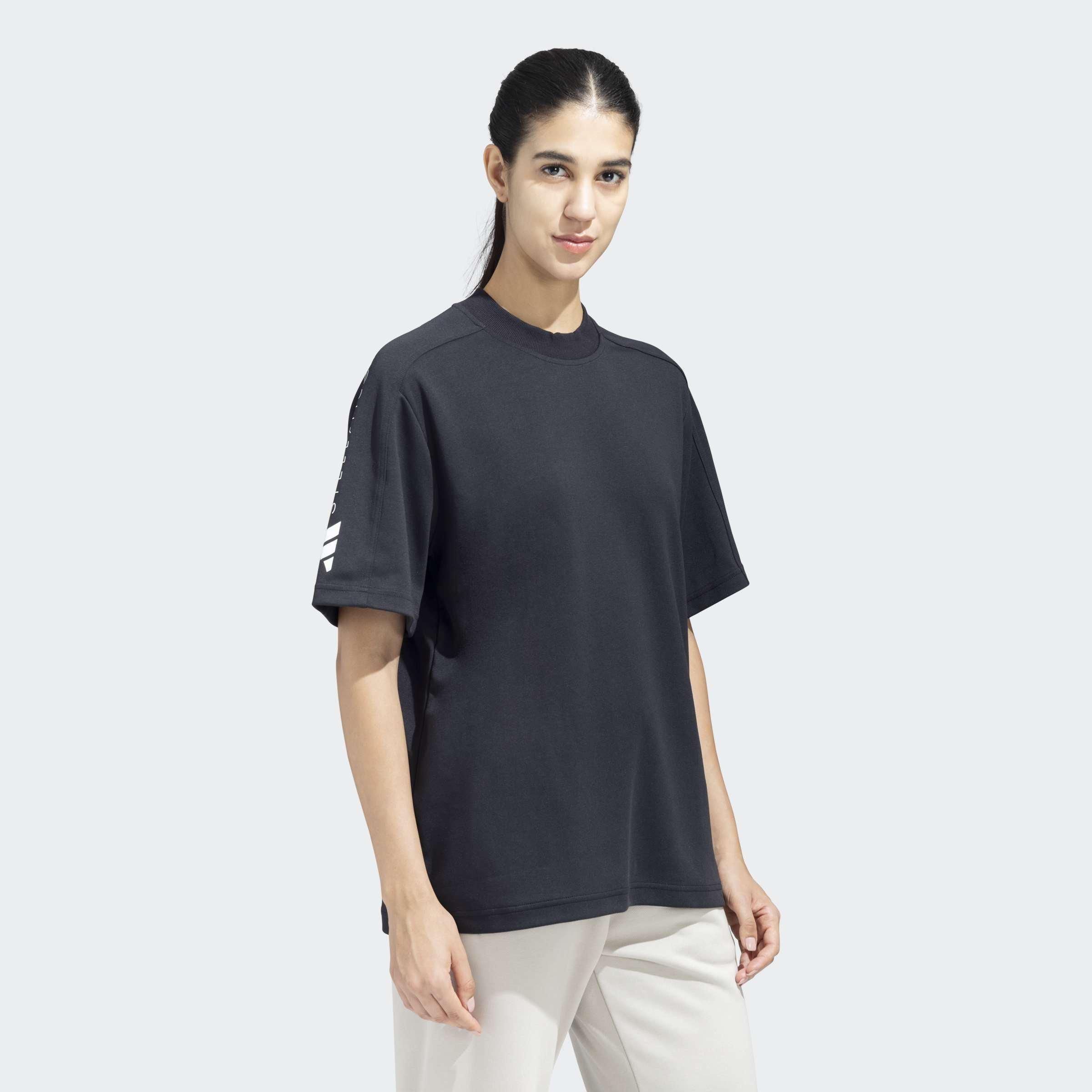 Adidas By Stella Mccartney Logo T-Shirt, Black, A901_ONE, large image number 7