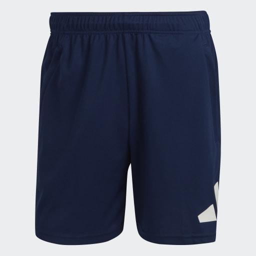 Train Essentials Logo Training Shorts, Blue