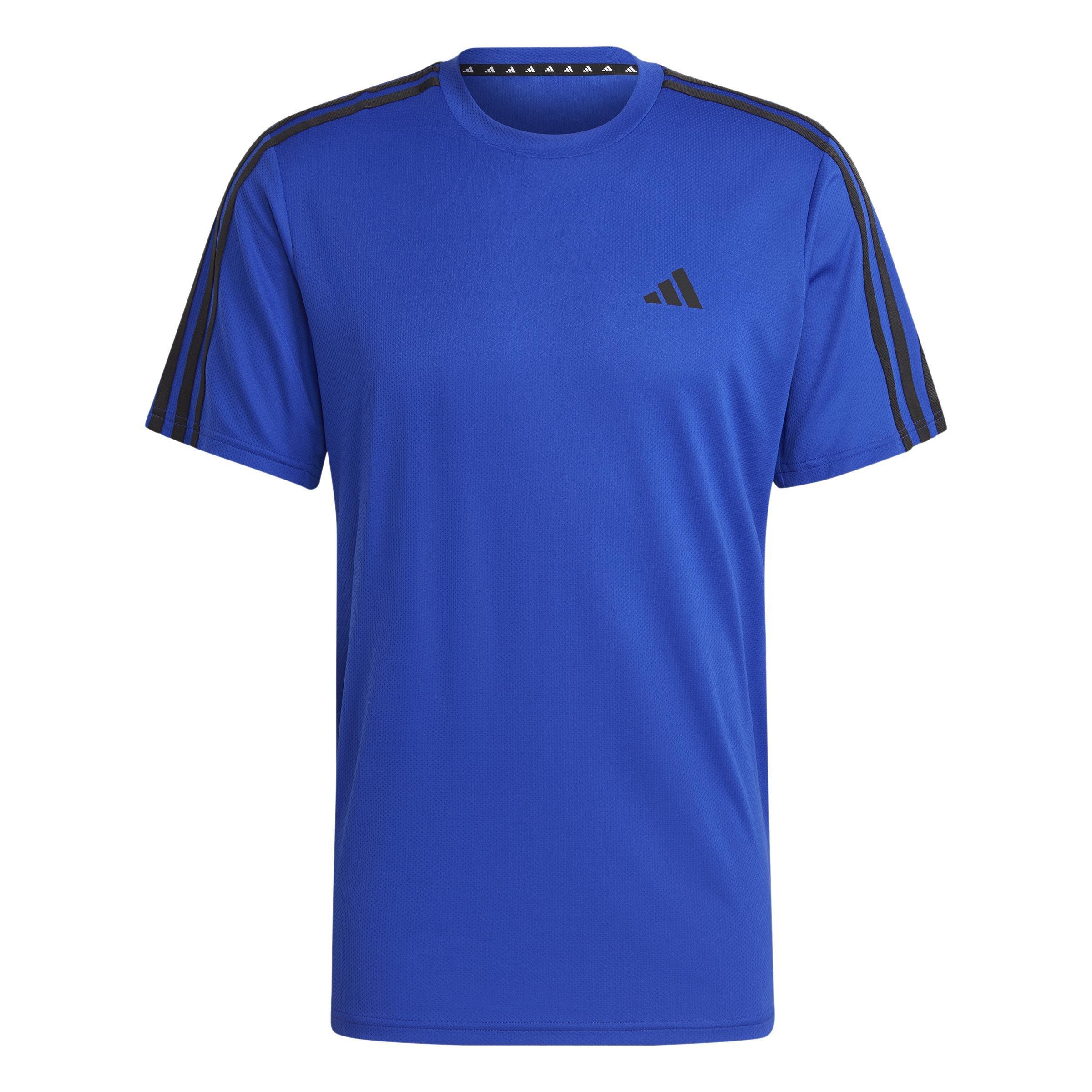 Train Essentials 3-Stripes Training T-Shirt, Blue, A901_ONE, large image number 0