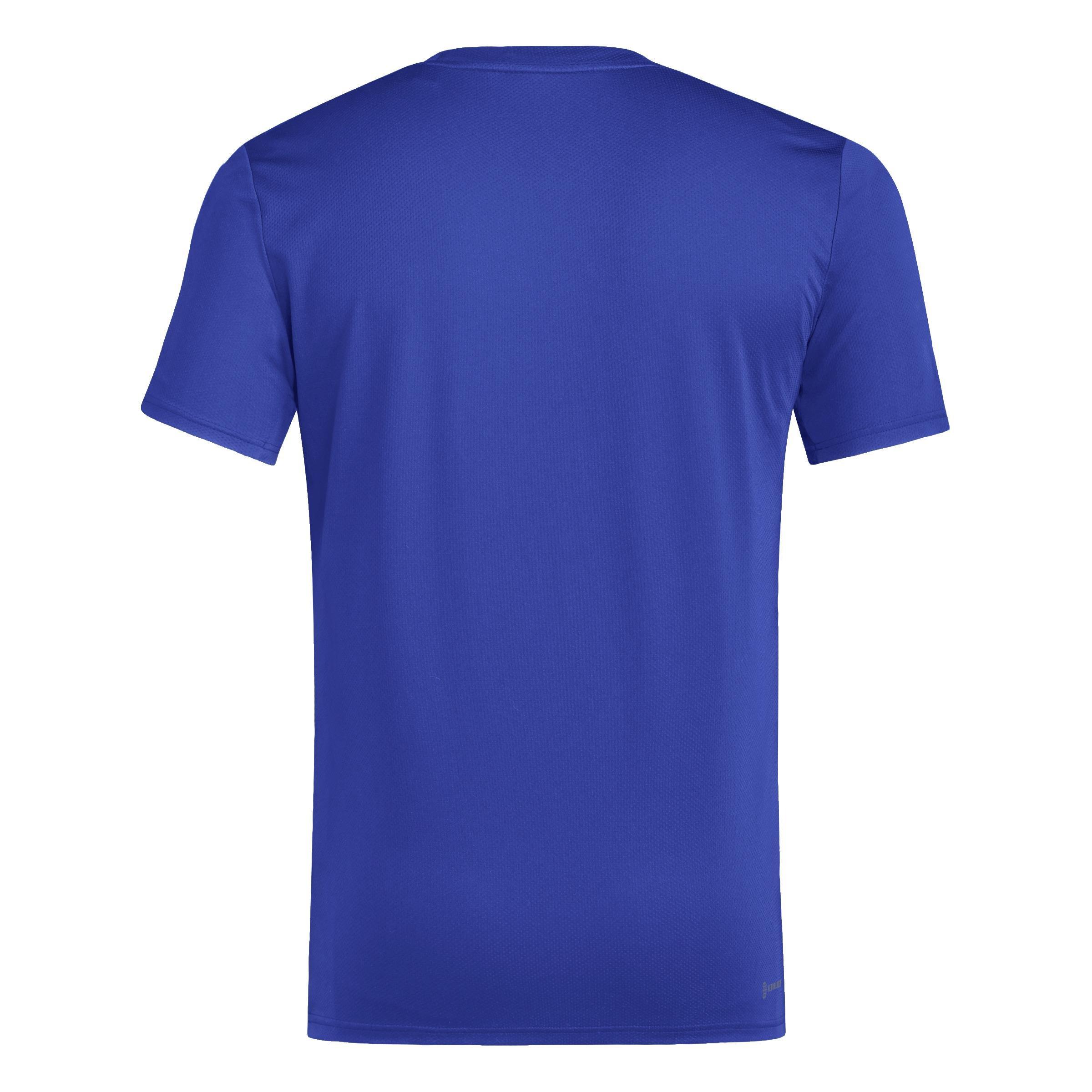 Train Essentials 3-Stripes Training T-Shirt, Blue, A901_ONE, large image number 4