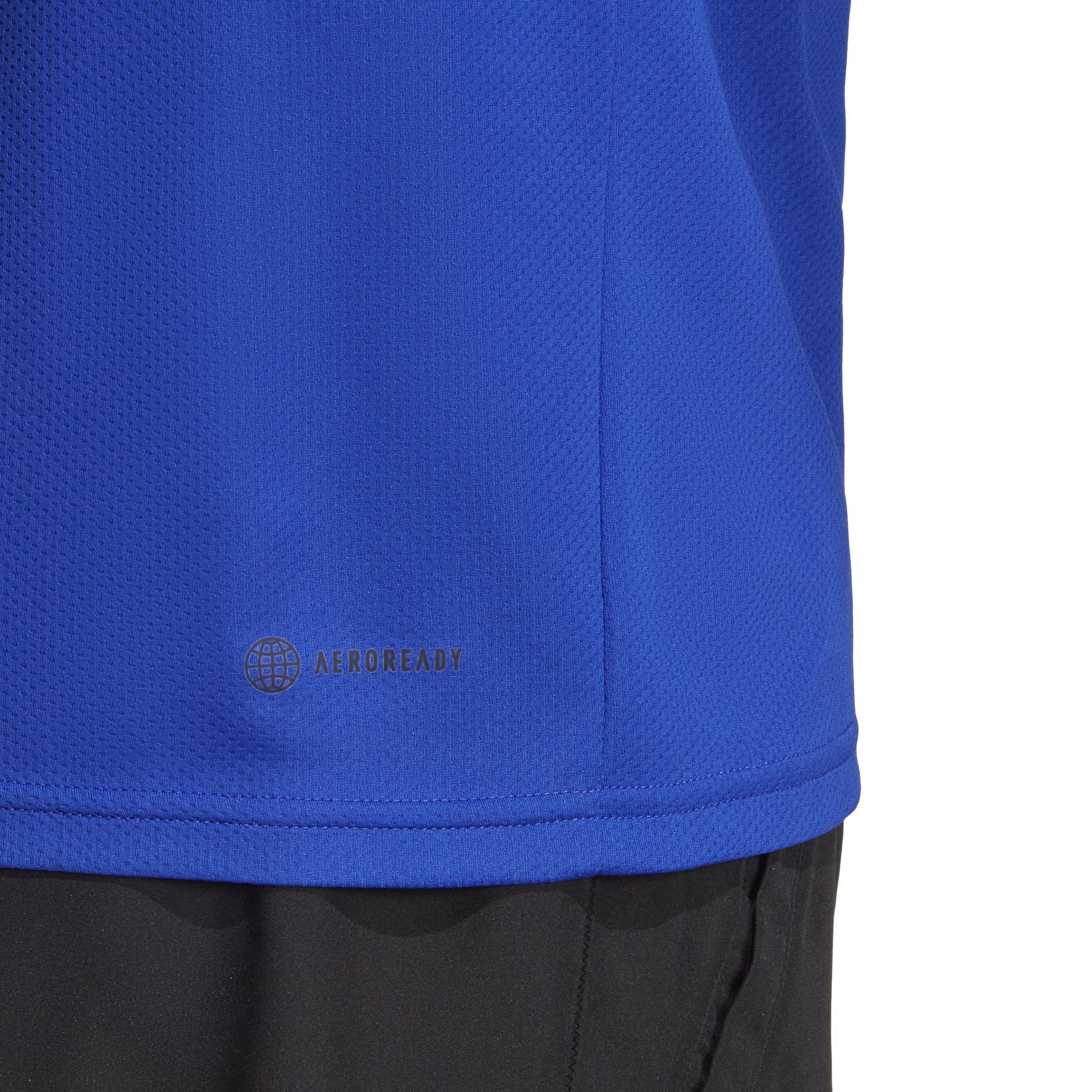 Train Essentials 3-Stripes Training T-Shirt, Blue, A901_ONE, large image number 5