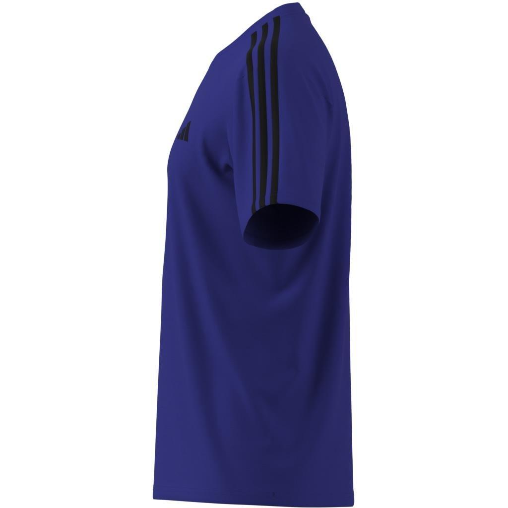 Train Essentials 3-Stripes Training T-Shirt, Blue, A901_ONE, large image number 7