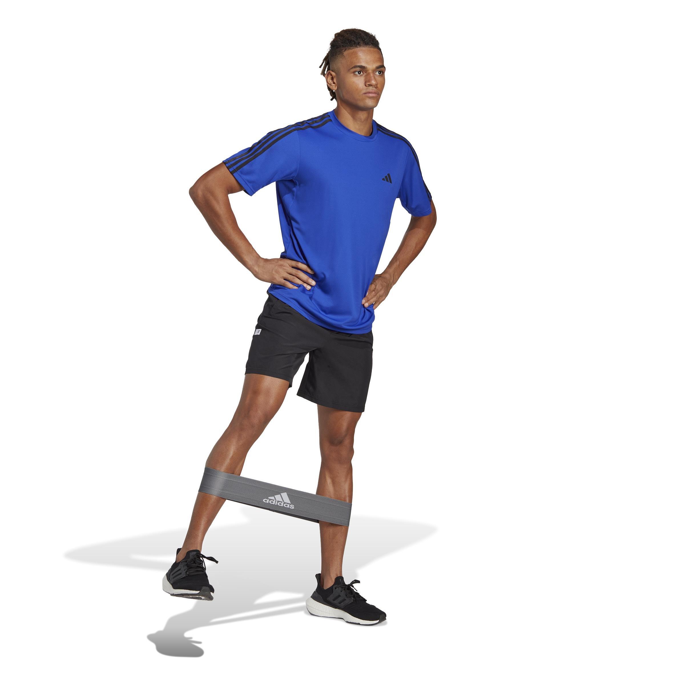 Train Essentials 3-Stripes Training T-Shirt, Blue, A901_ONE, large image number 8
