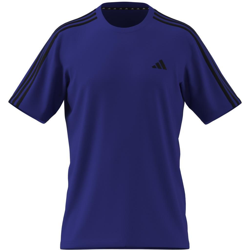 Train Essentials 3-Stripes Training T-Shirt, Blue, A901_ONE, large image number 10