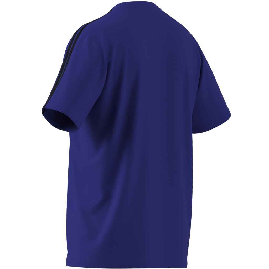 Train Essentials 3-Stripes Training T-Shirt, Blue, A901_ONE, large image number 12