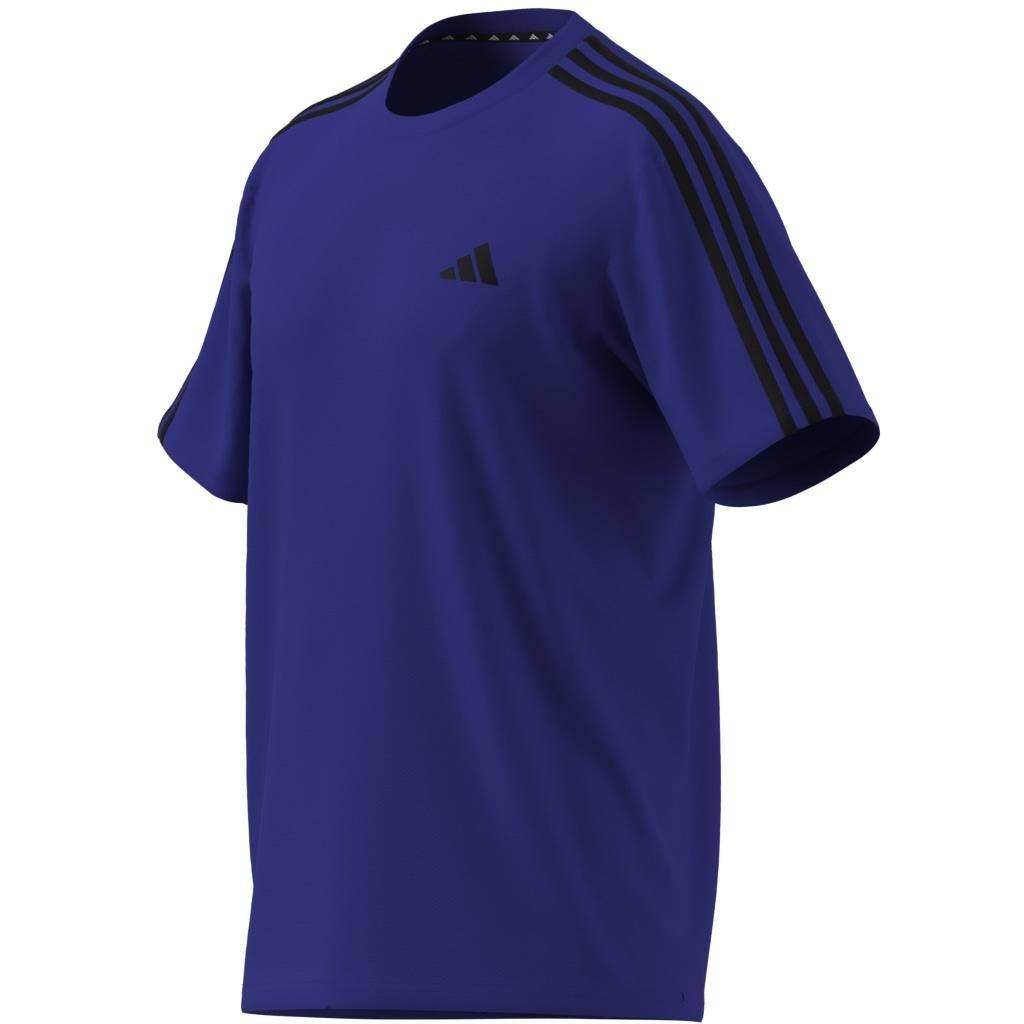 Train Essentials 3-Stripes Training T-Shirt, Blue, A901_ONE, large image number 13