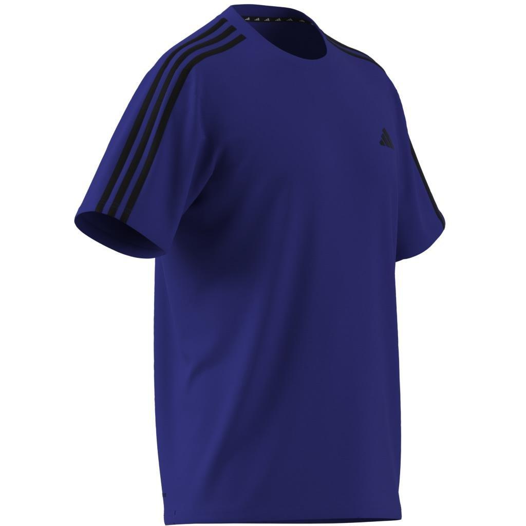 Train Essentials 3-Stripes Training T-Shirt, Blue, A901_ONE, large image number 14