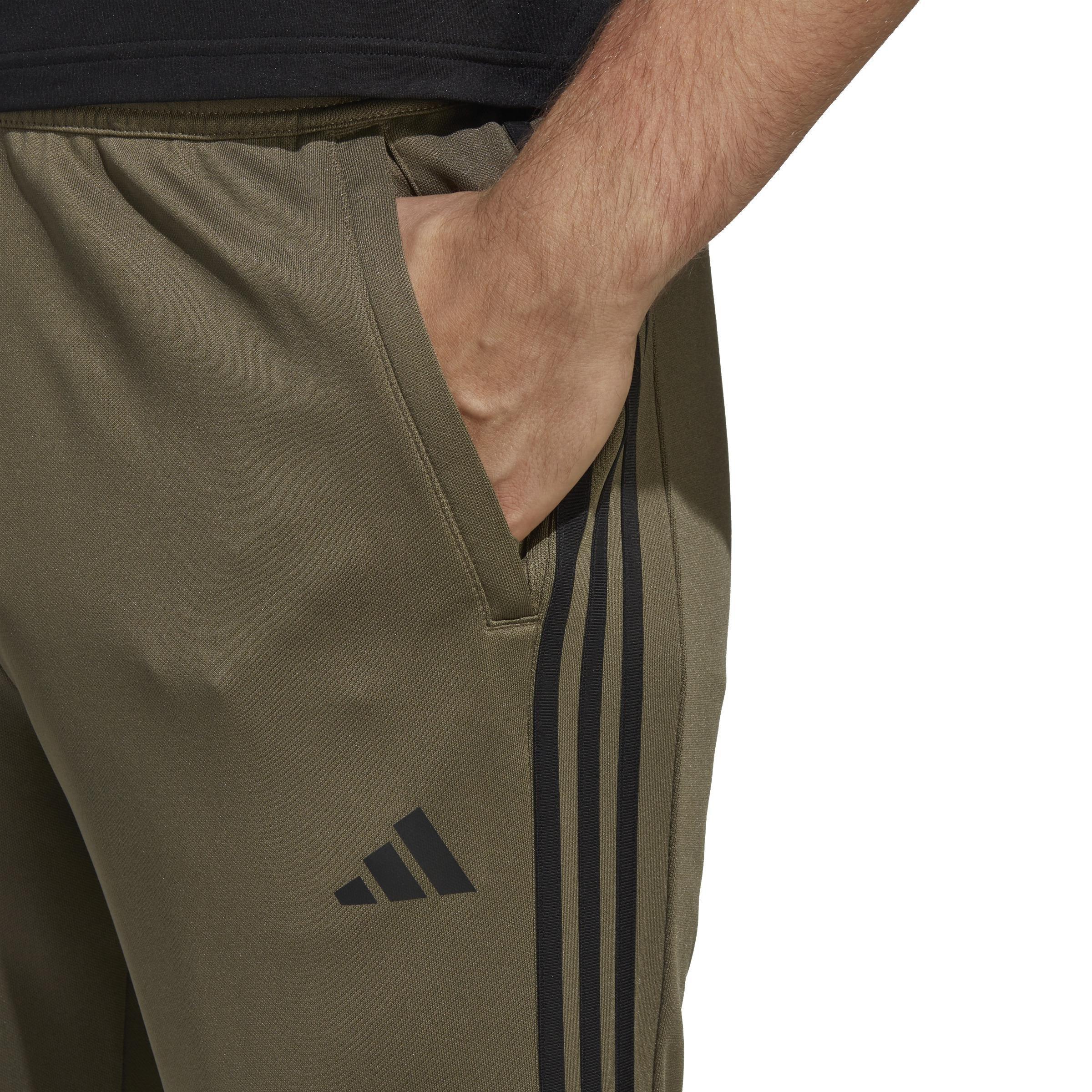 Train Essentials 3-Stripes Training Joggers, Green, A901_ONE, large image number 3