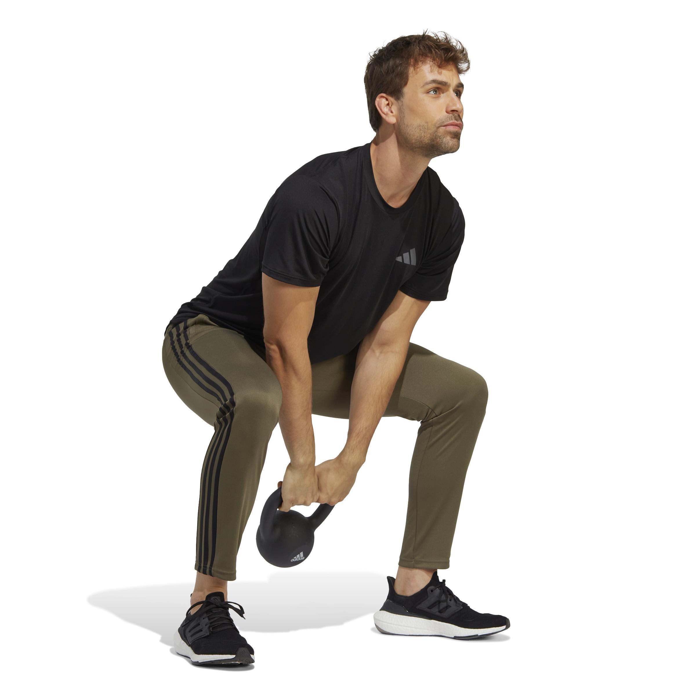 Train Essentials 3-Stripes Training Joggers, Green, A901_ONE, large image number 13