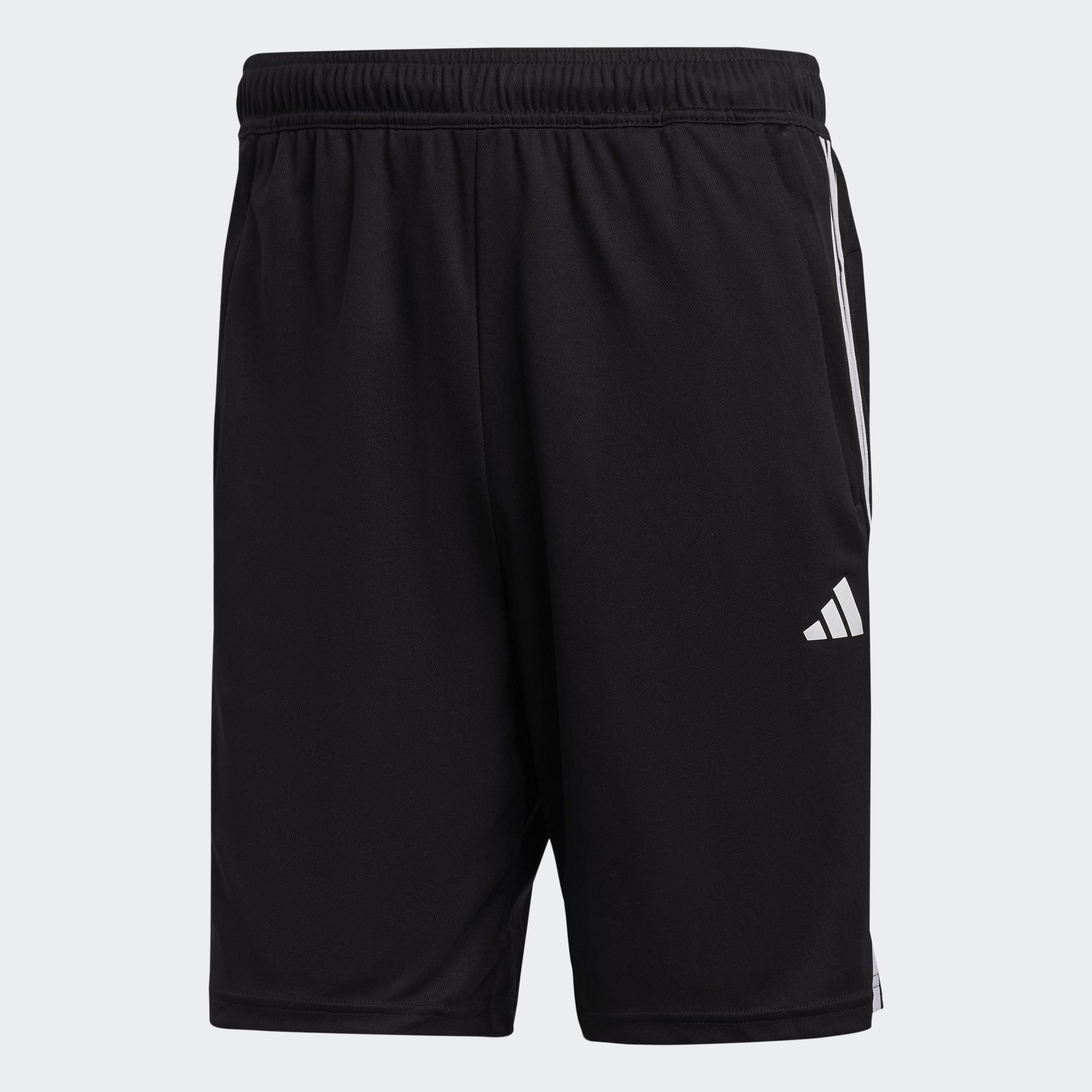 Train Essentials Pique 3-Stripes Training Shorts, Black