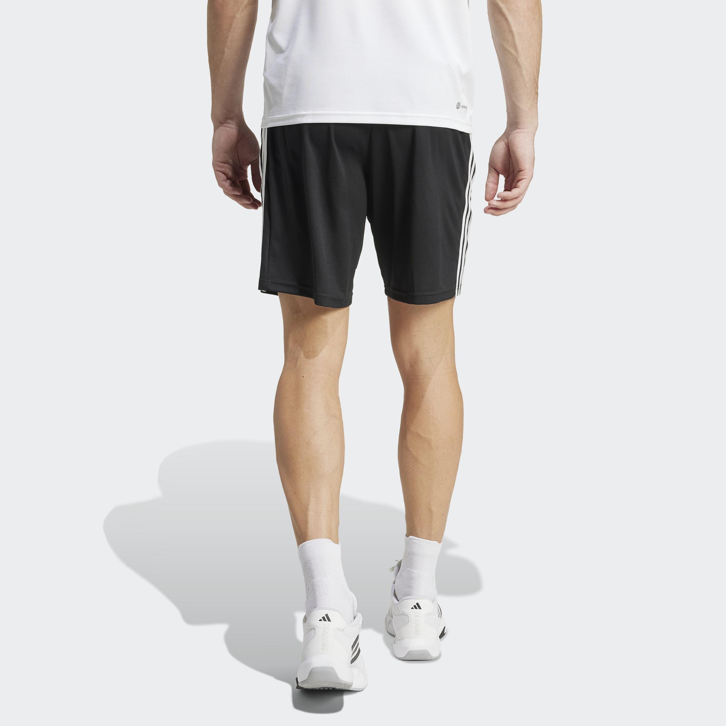 Train Essentials Pique 3-Stripes Training Shorts, Black, A901_ONE, large image number 1