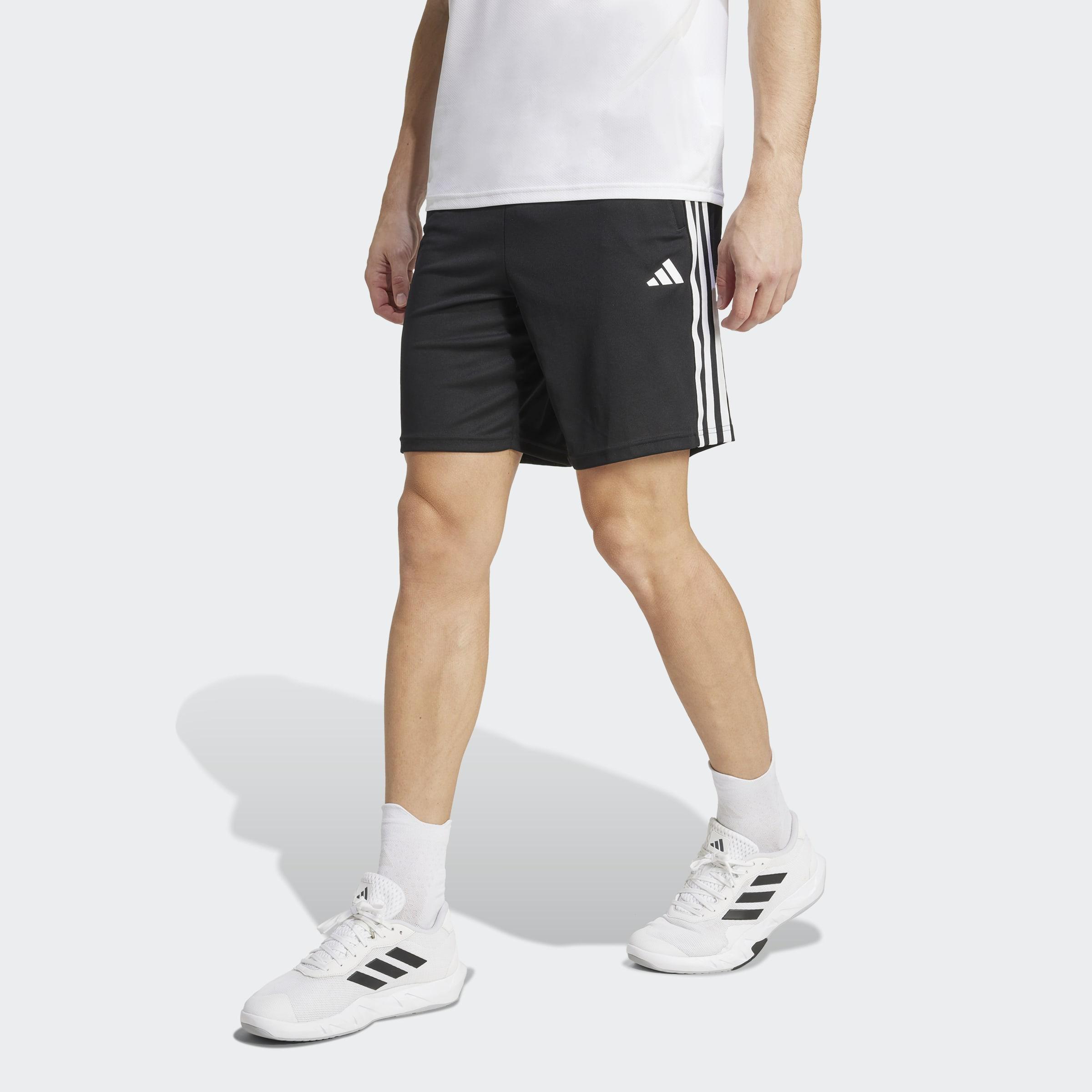 Train Essentials Pique 3-Stripes Training Shorts, Black, A901_ONE, large image number 4