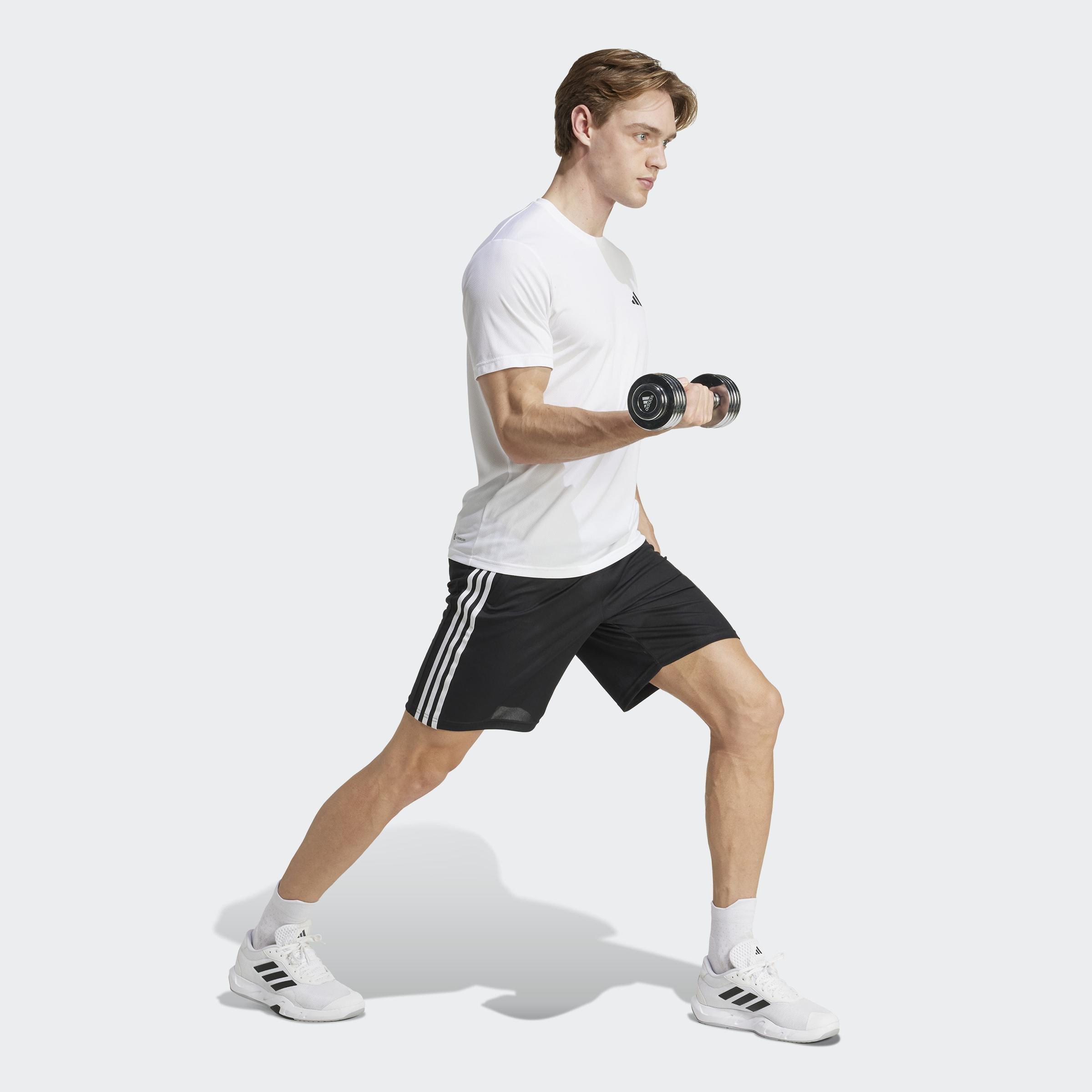 Train Essentials Pique 3-Stripes Training Shorts, Black, A901_ONE, large image number 5